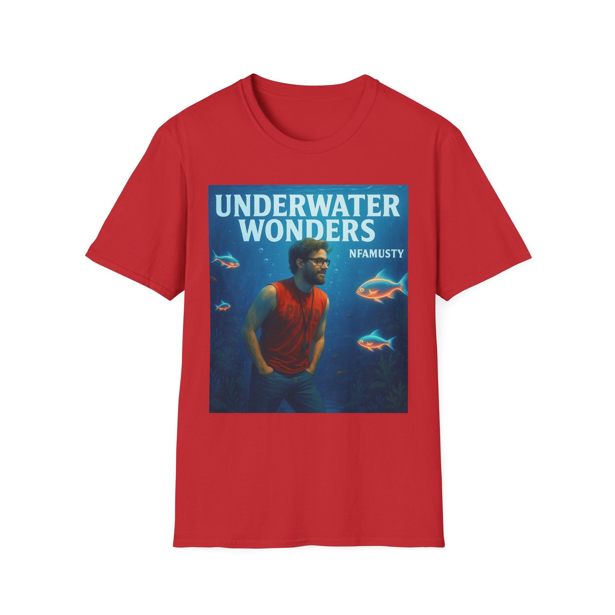 Underwater Wonders T-Shirt — 'NFAMUSTY' Retro Ocean Graphic Tee