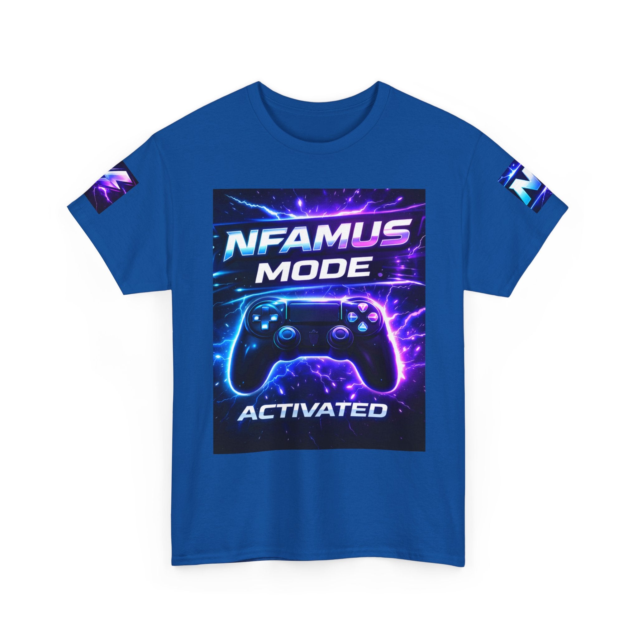 Gaming Tee — "Nfamus Mode Activated" Neon Controller Shirt