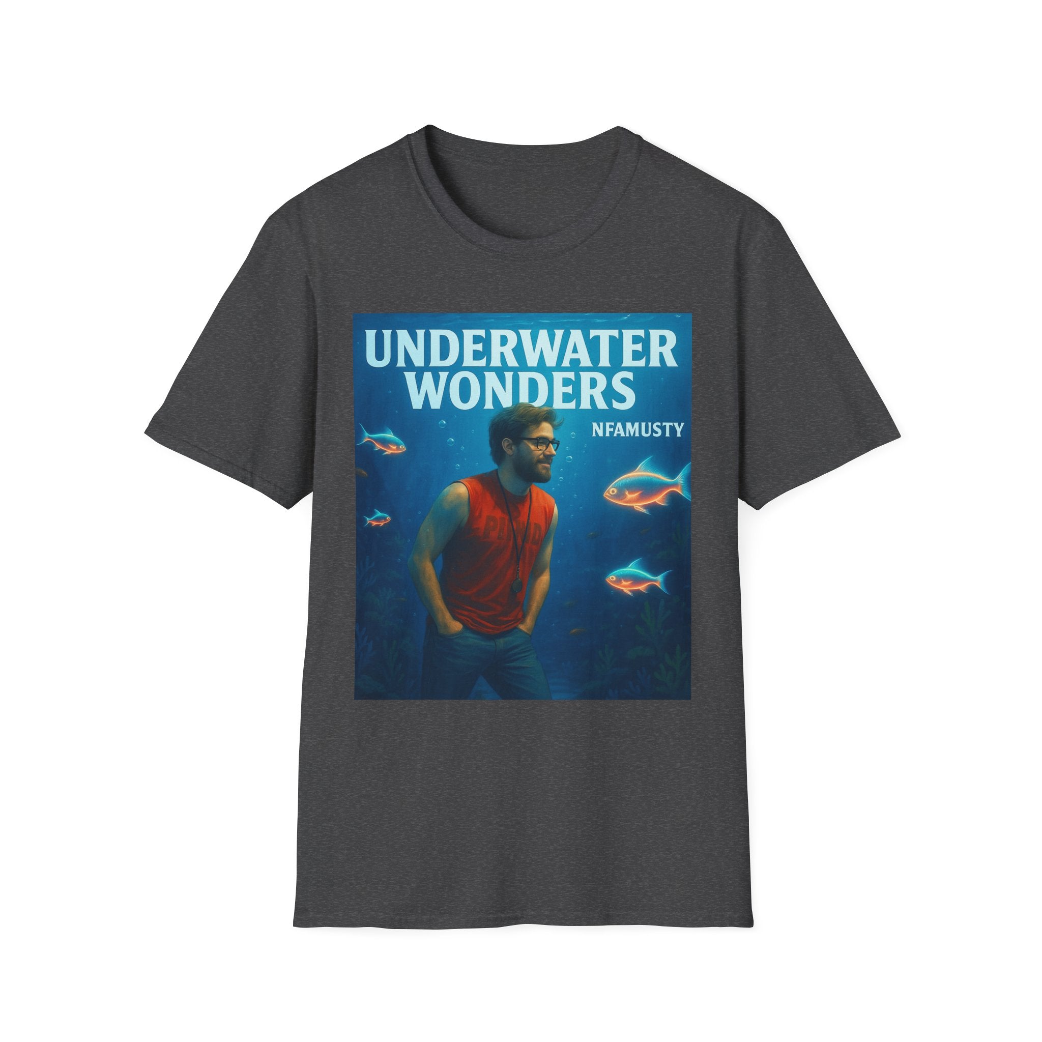 Underwater Wonders T-Shirt — 'NFAMUSTY' Retro Ocean Graphic Tee