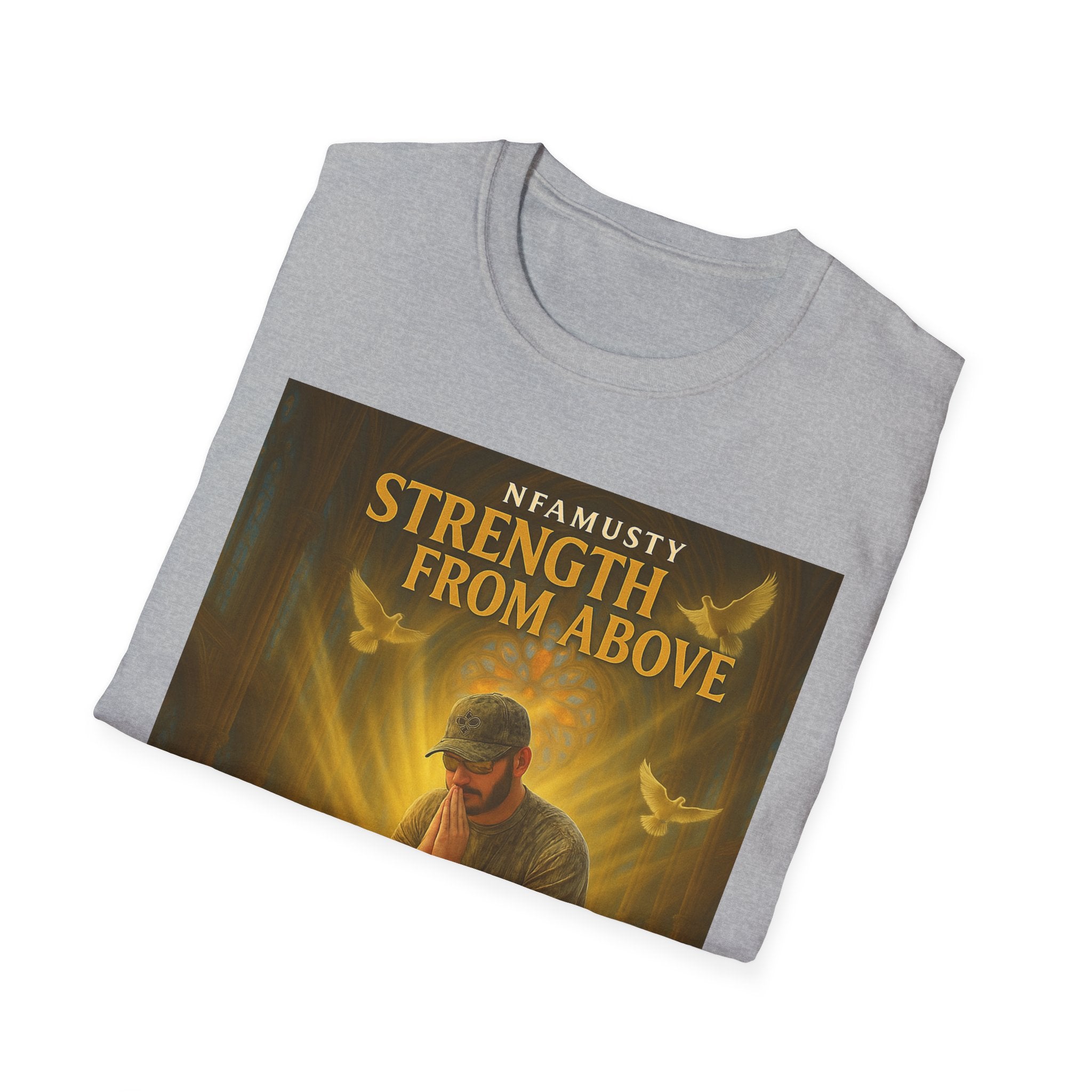 Strength From Above Prayer T‑Shirt — 'Namasty' Spiritual Graphic Tee