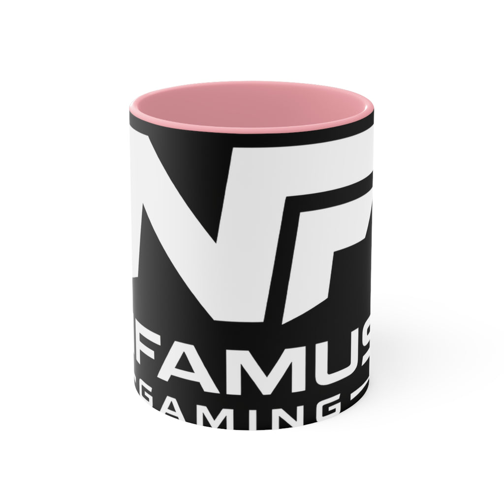 Accent Mug — NFAmusiC Gaming Logo Pink Interior & Handle