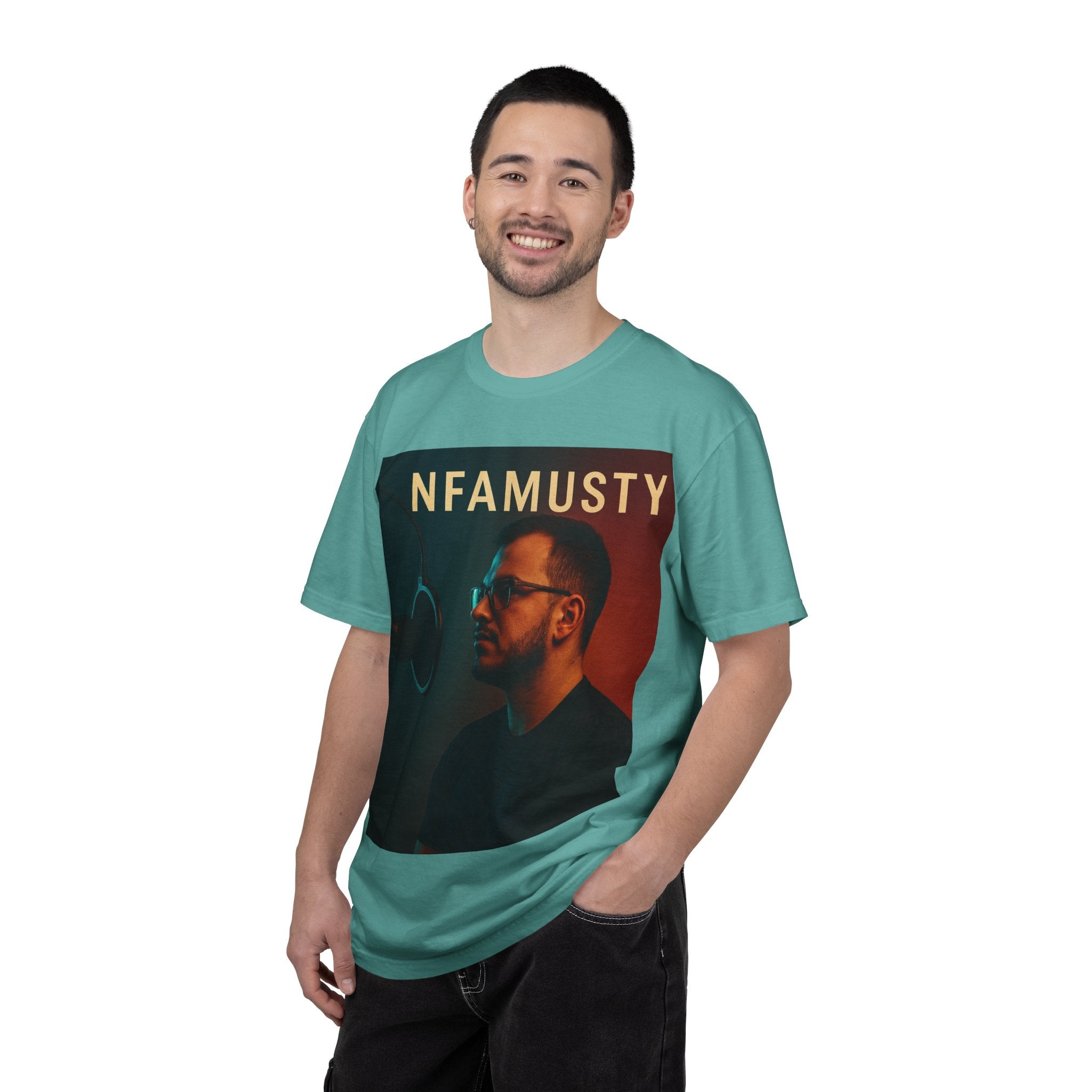 NFAMUSTY Music Artist T-Shirt — Portrait & Crown Graphic Tee