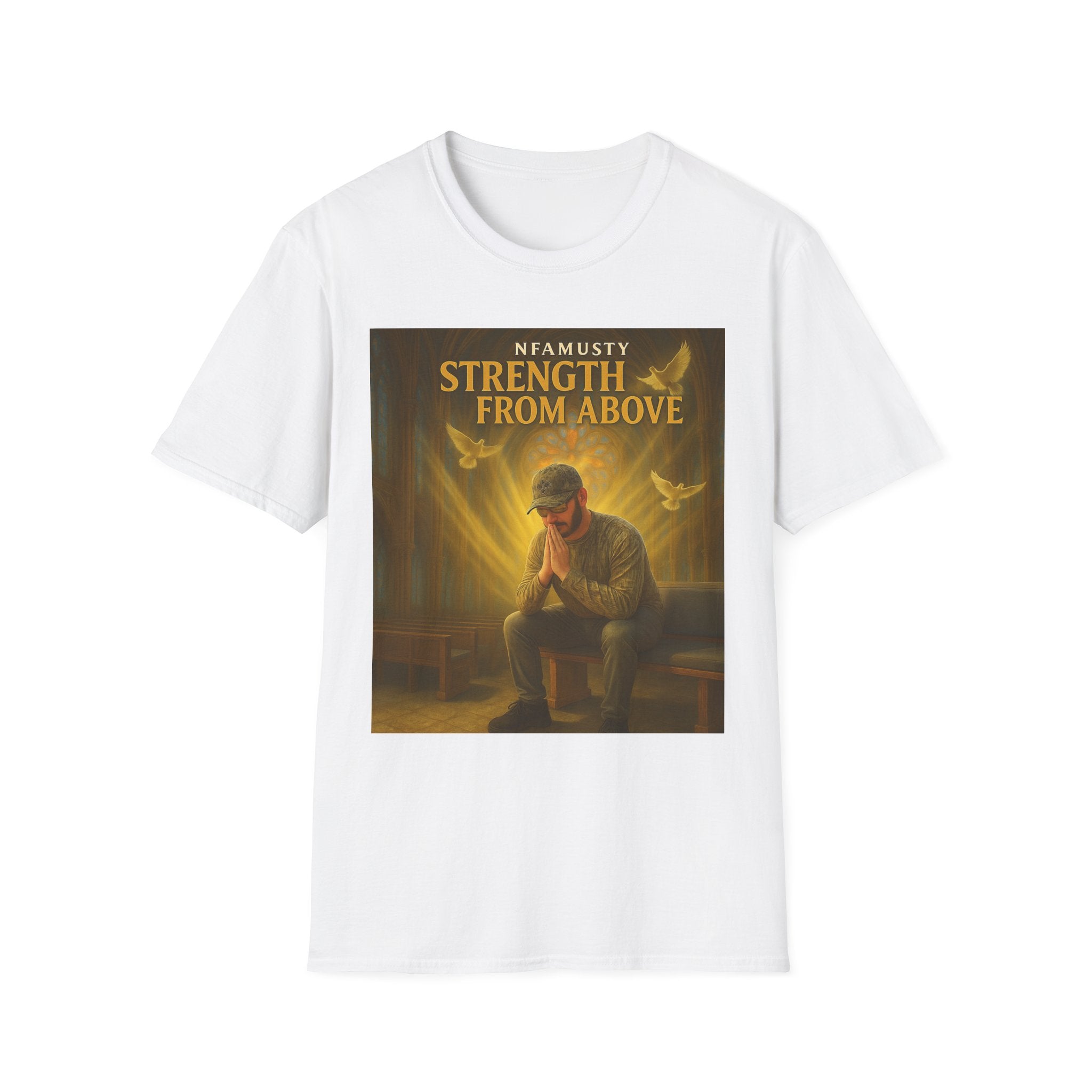 Strength From Above Prayer T‑Shirt — 'Namasty' Spiritual Graphic Tee