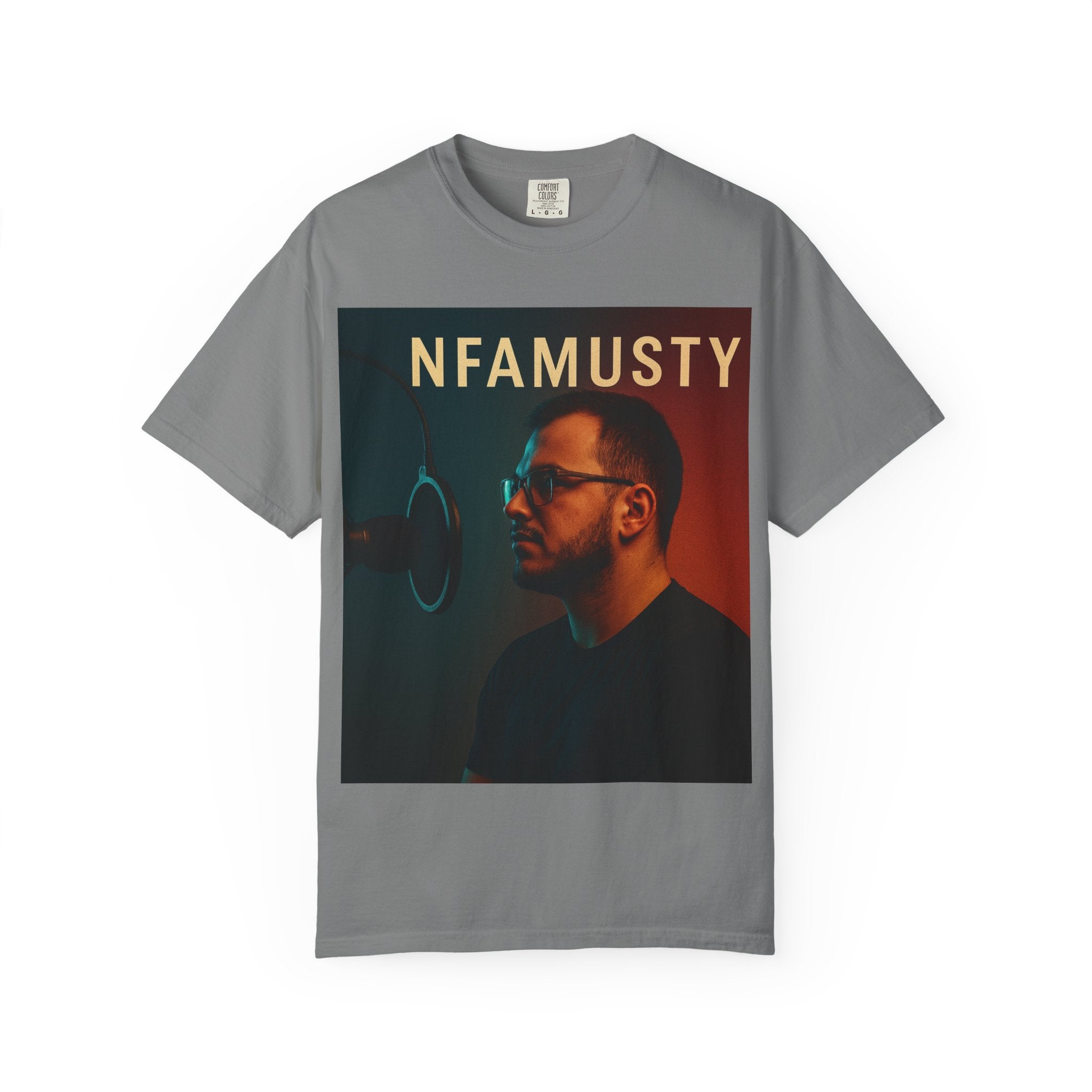 NFAMUSTY Music Artist T-Shirt — Portrait & Crown Graphic Tee