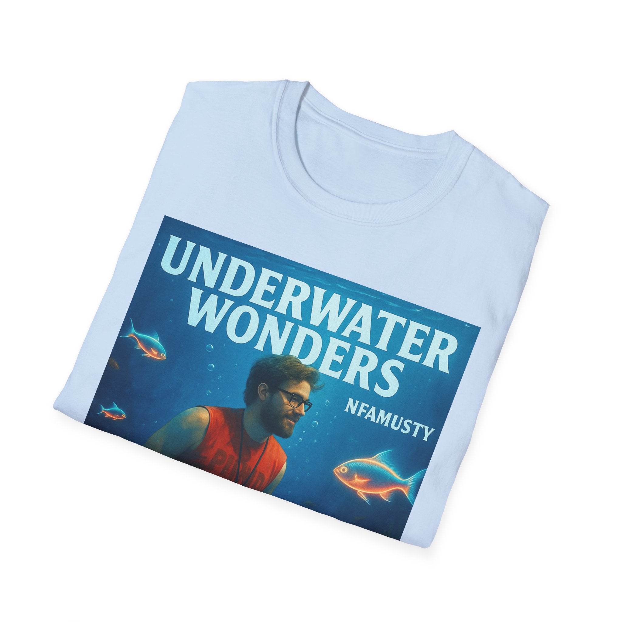 Underwater Wonders T-Shirt — 'NFAMUSTY' Retro Ocean Graphic Tee