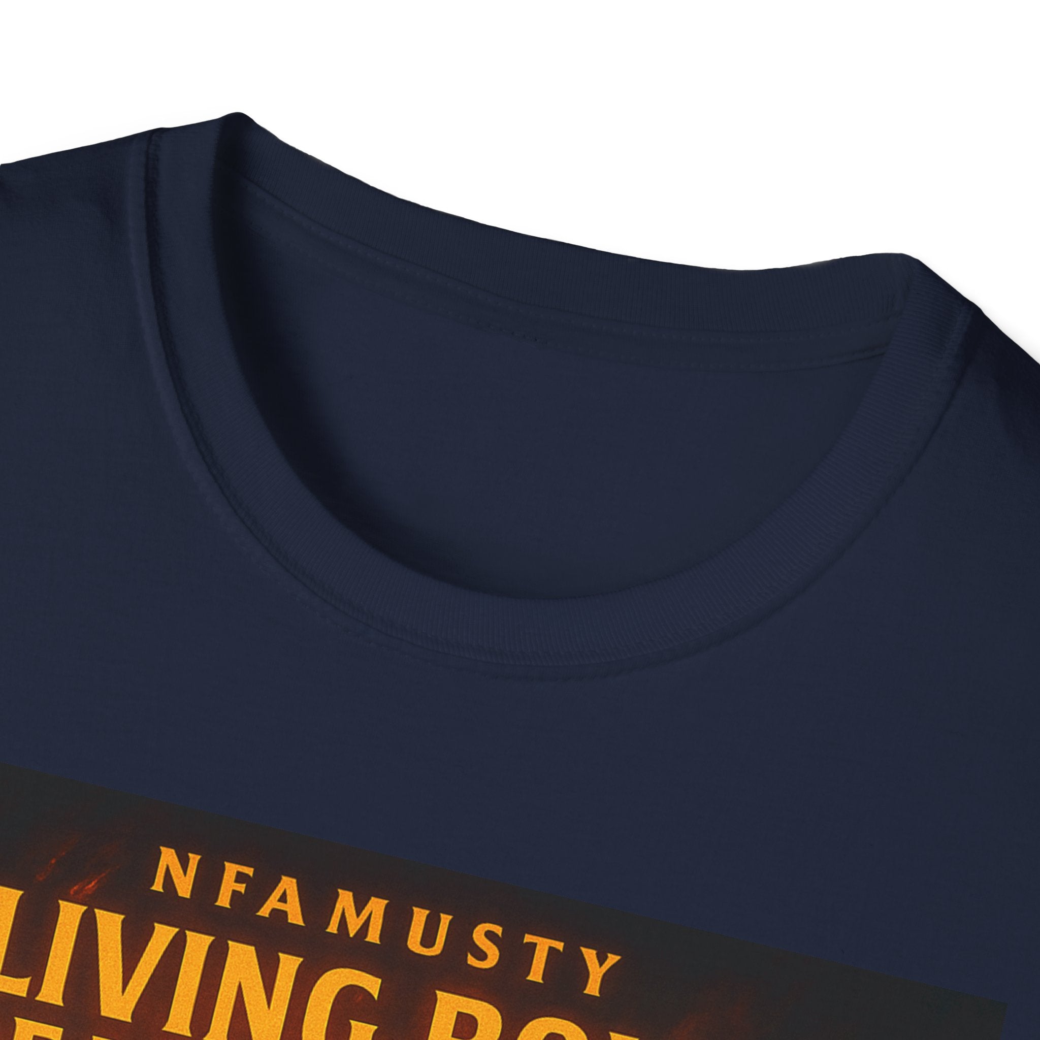 Music Promo T-Shirt — "Living Bold, Breaking Chains" Lion Design