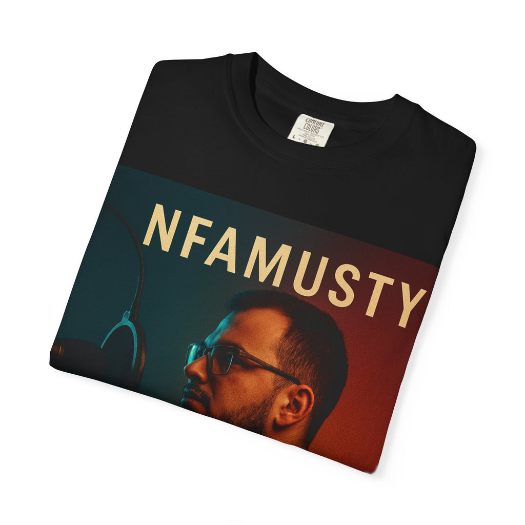 NFAMUSTY Music Artist T-Shirt — Portrait & Crown Graphic Tee