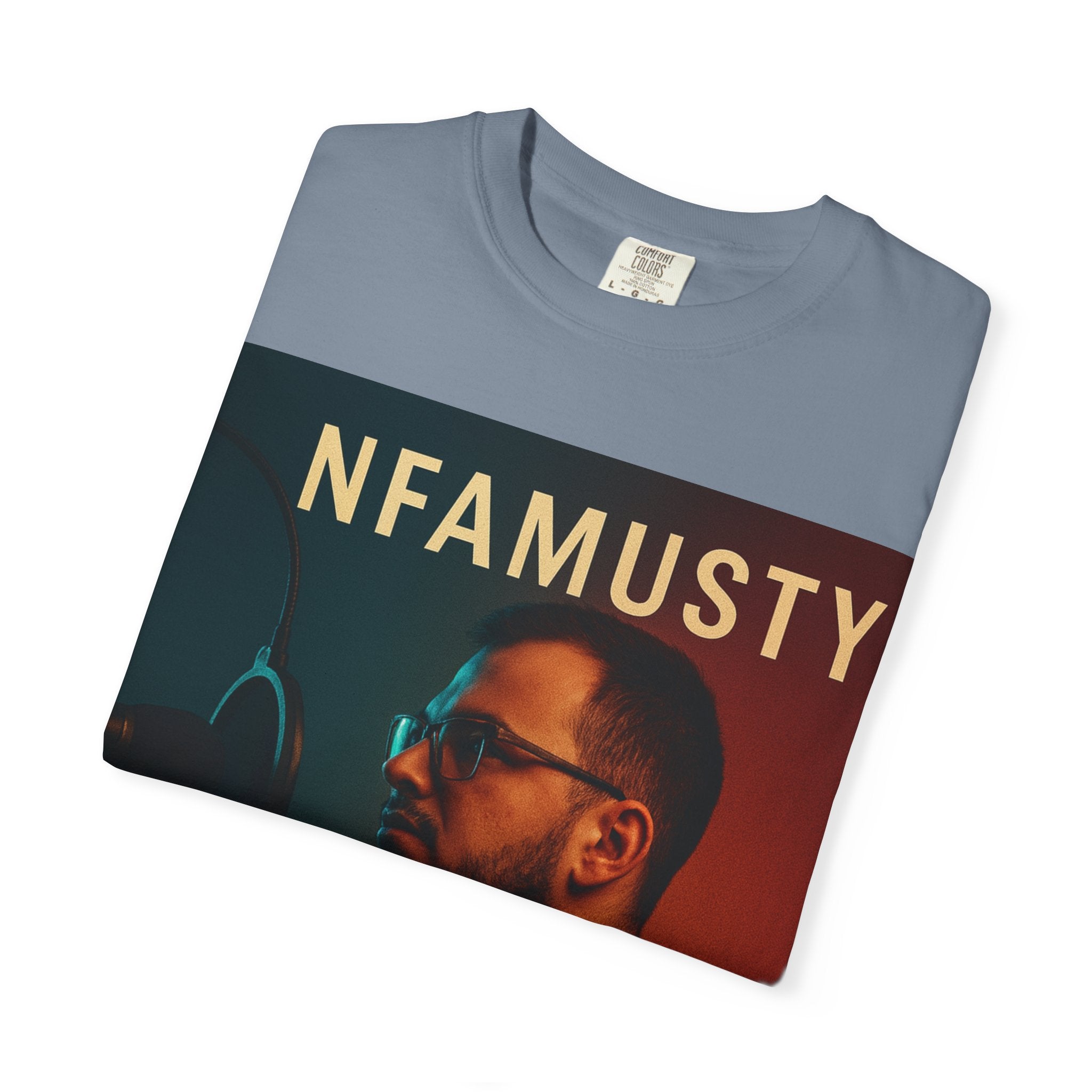 NFAMUSTY Music Artist T-Shirt — Portrait & Crown Graphic Tee