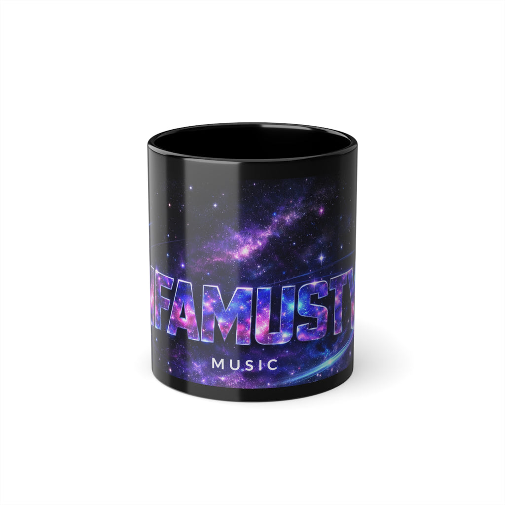 Galaxy Logo Coffee Mug — Black 11oz (FAMUSTA Music)
