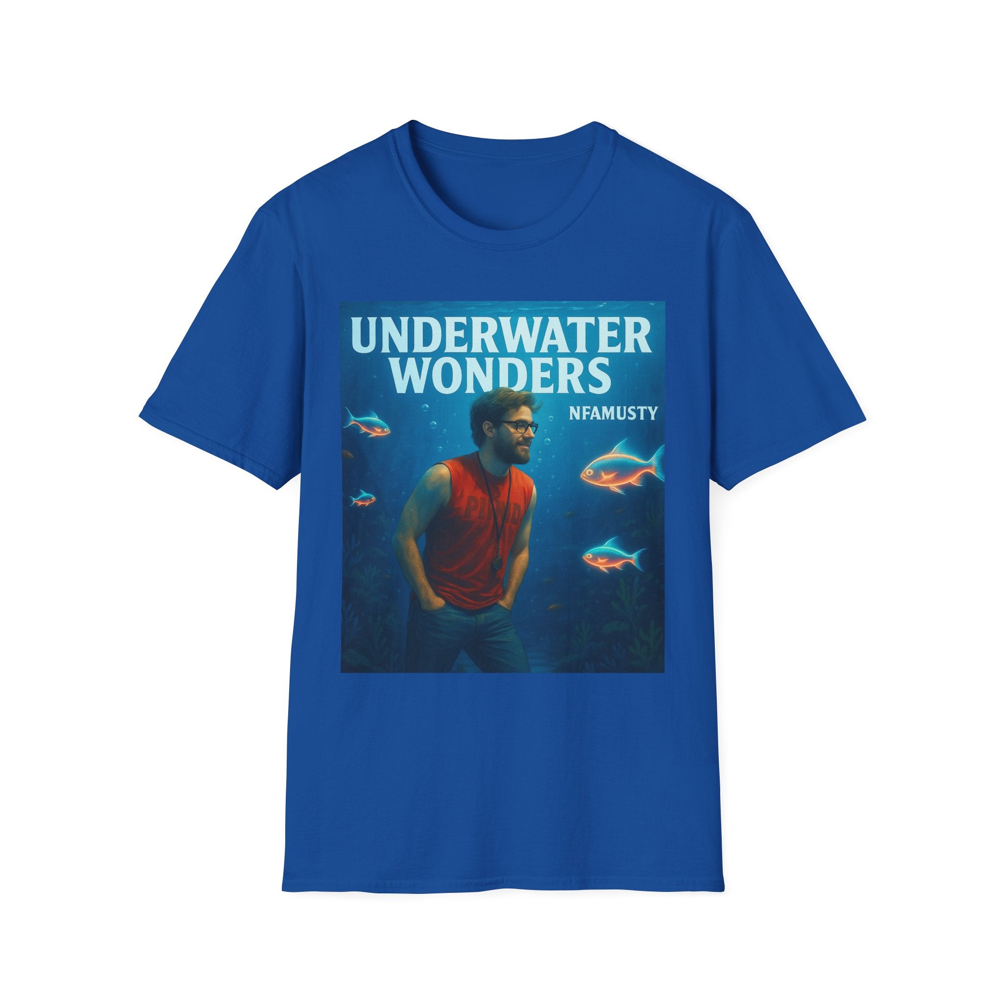 Underwater Wonders T-Shirt — 'NFAMUSTY' Retro Ocean Graphic Tee