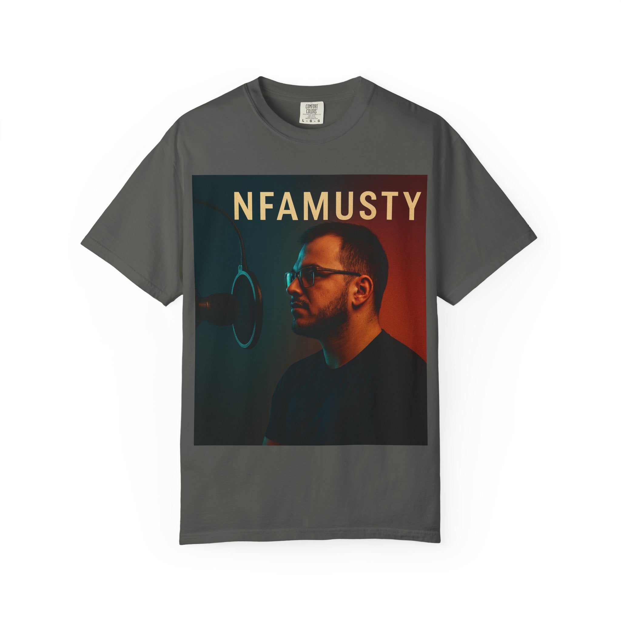 NFAMUSTY Music Artist T-Shirt — Portrait & Crown Graphic Tee