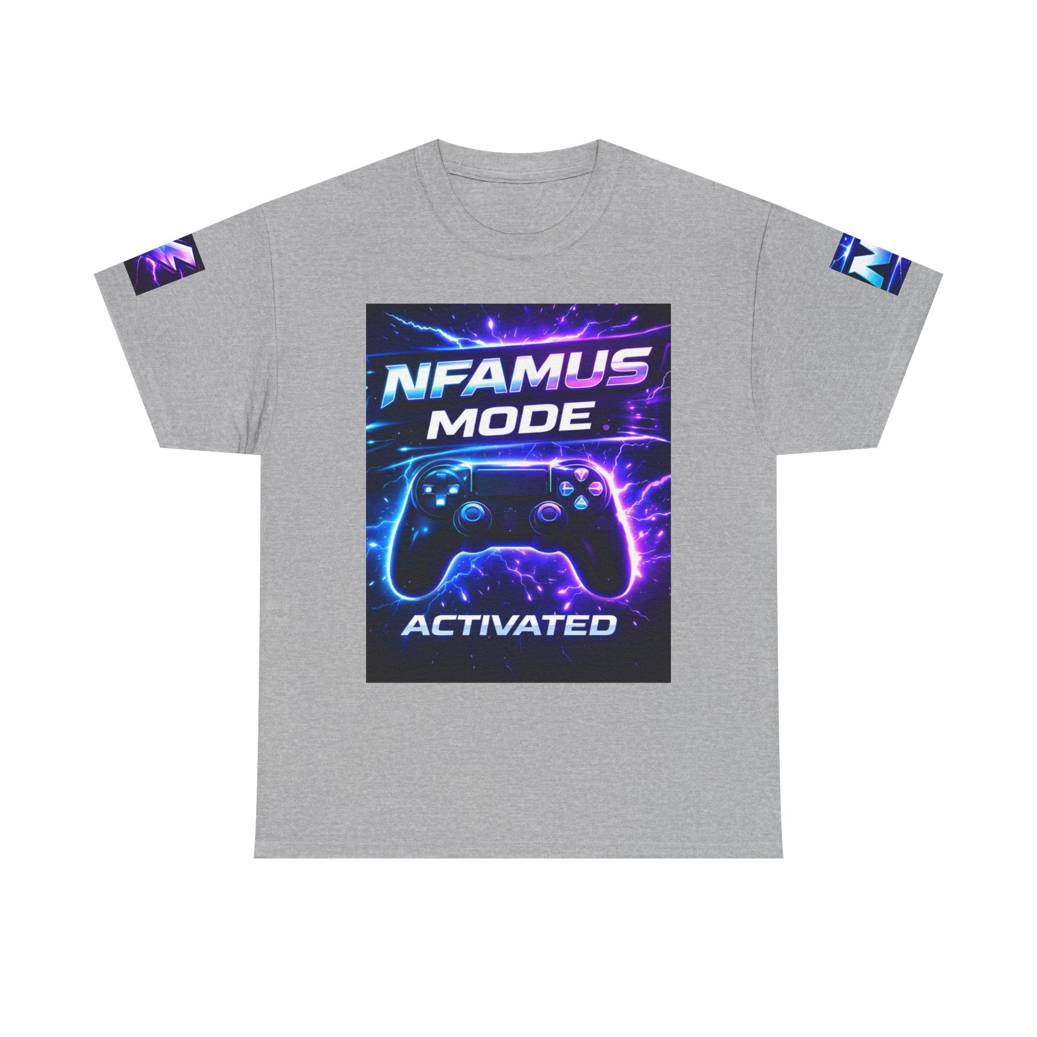 Gaming Tee — "Nfamus Mode Activated" Neon Controller Shirt
