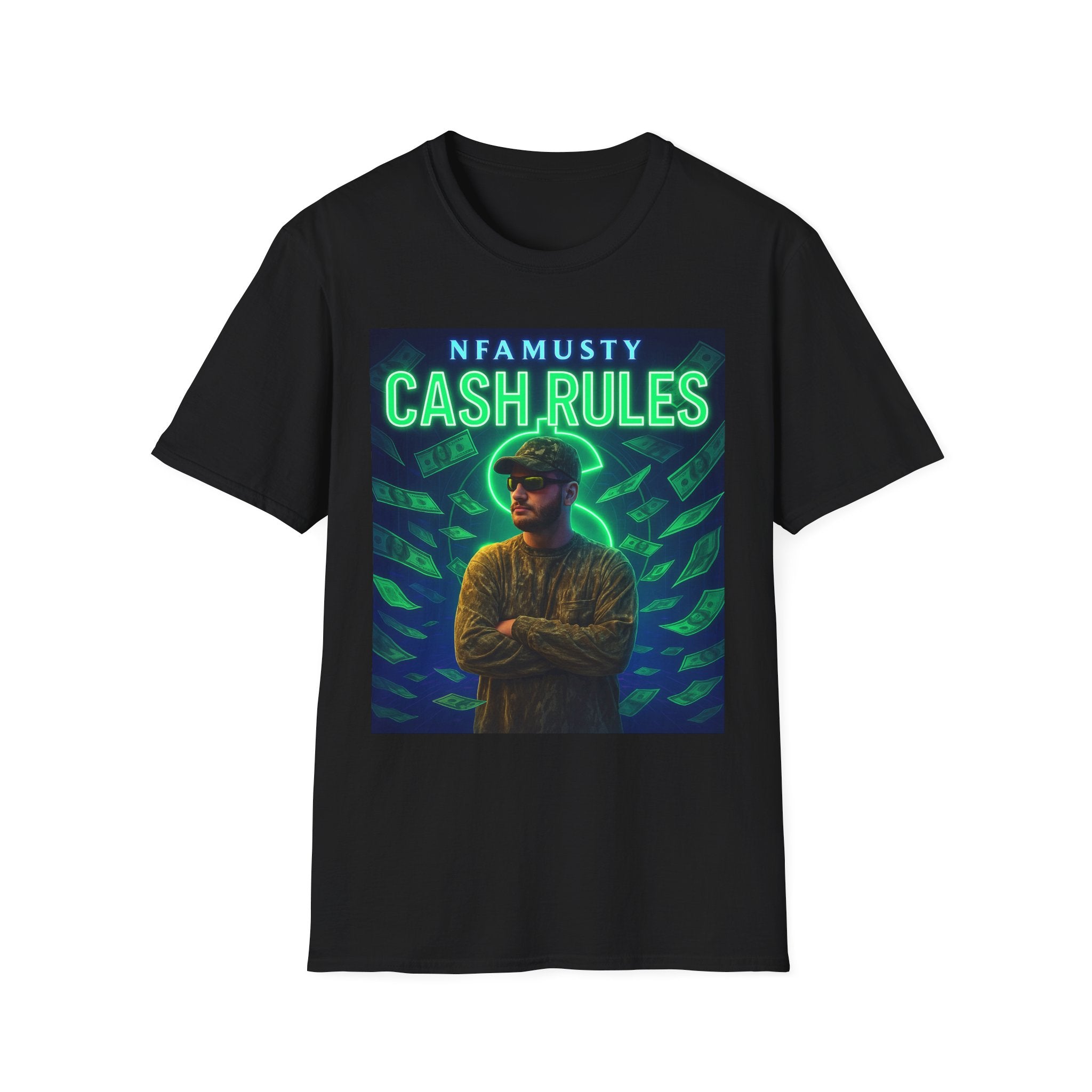 Cash Rules T‑Shirt — NFAMUSTY Music Graphic Tee