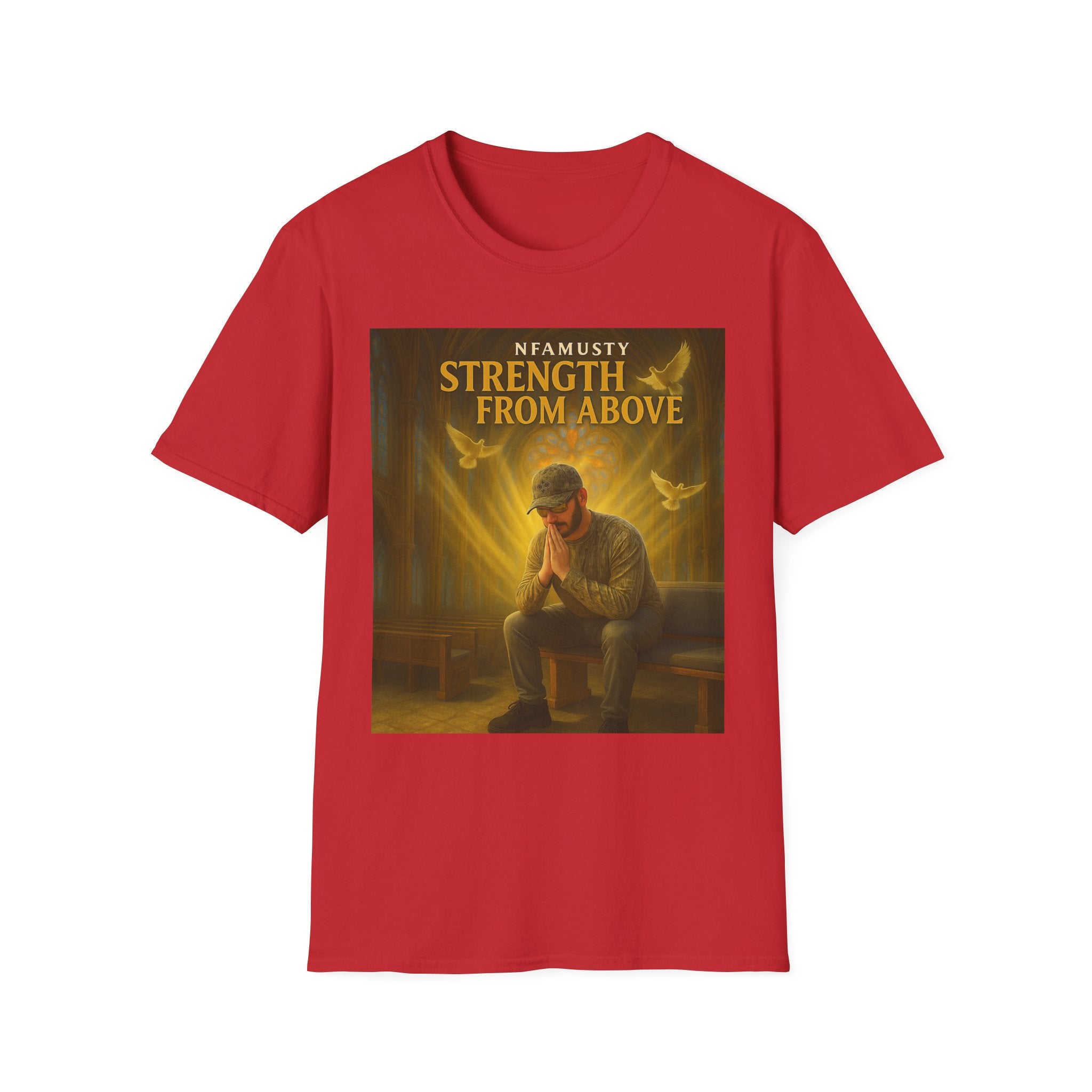 Strength From Above Prayer T‑Shirt — 'Namasty' Spiritual Graphic Tee