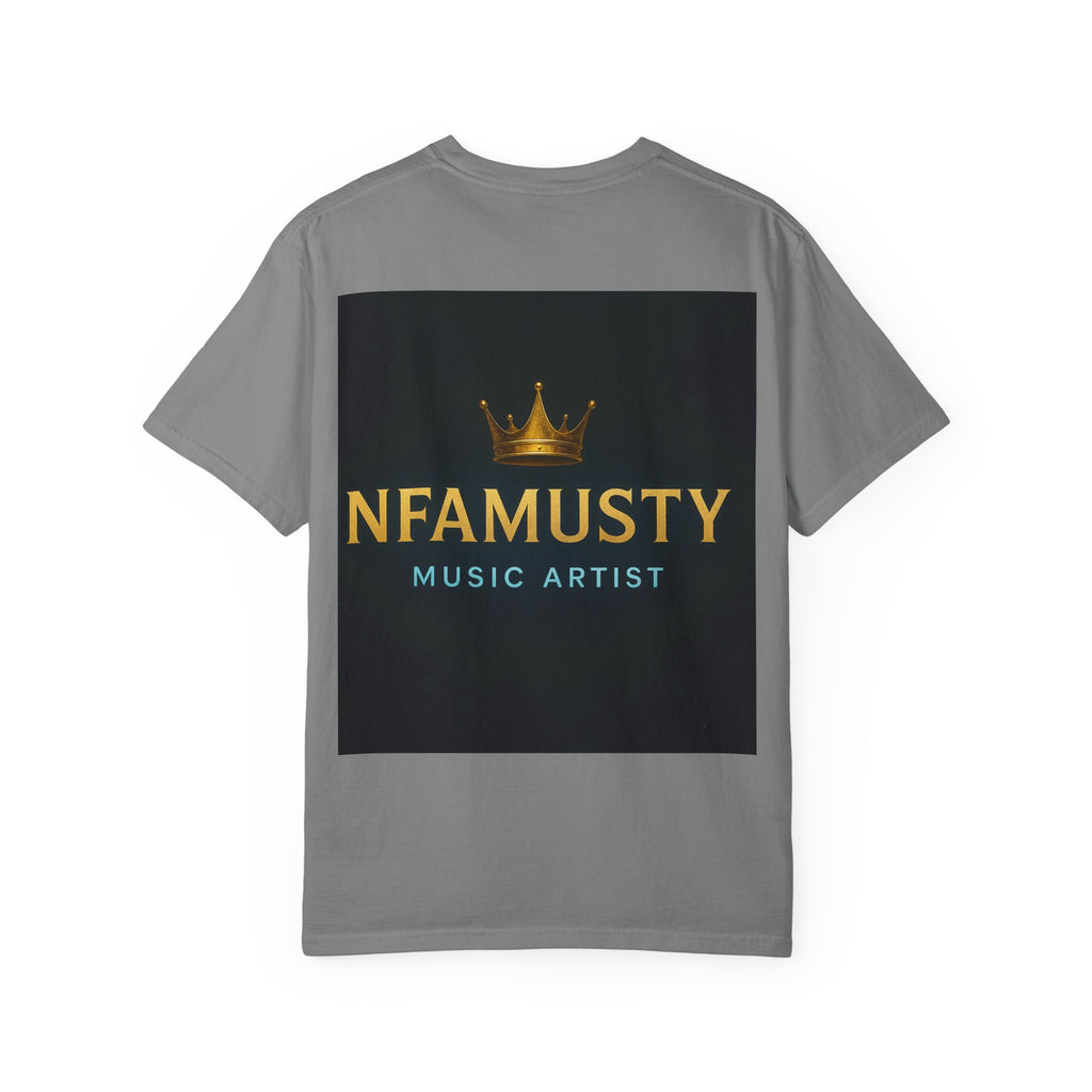 NFAMUSTY Music Artist T-Shirt — Portrait & Crown Graphic Tee