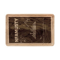 Engraved Walnut & Maple Cutting Board — 'NFAMUSTY' Skyline Design