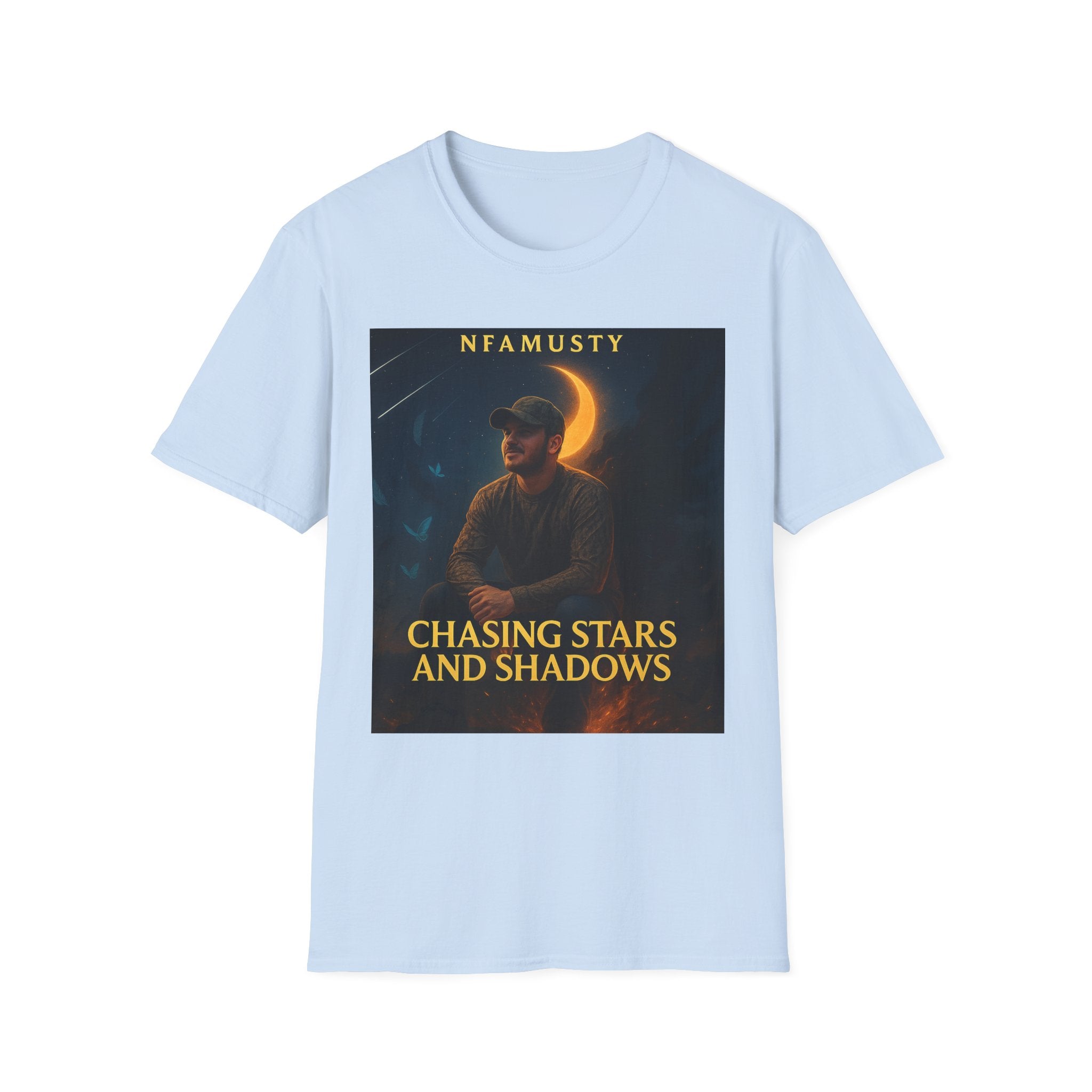Chasing Stars and Shadows T-Shirt — Neamusty Music Cosmic Album Tee