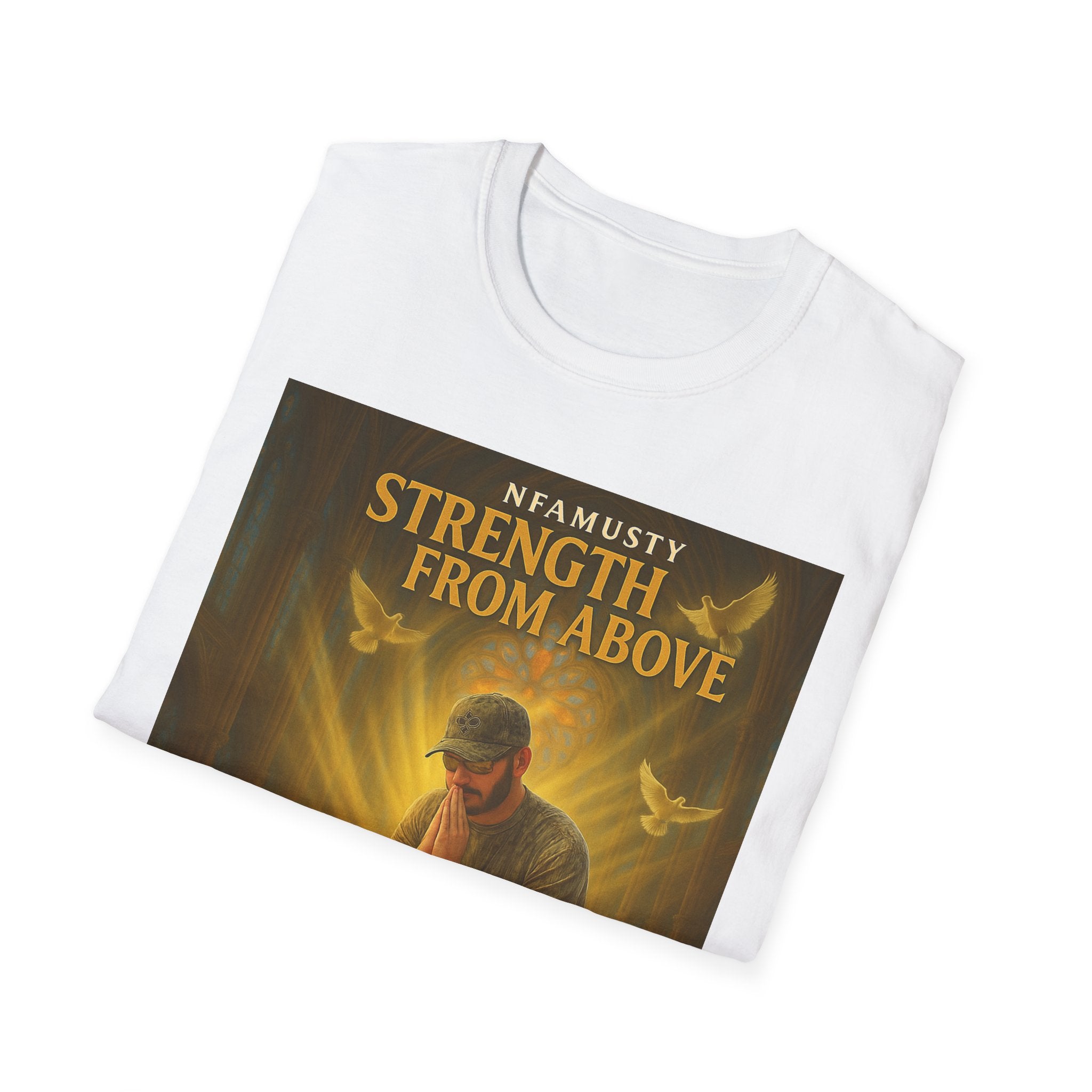 Strength From Above Prayer T‑Shirt — 'Namasty' Spiritual Graphic Tee