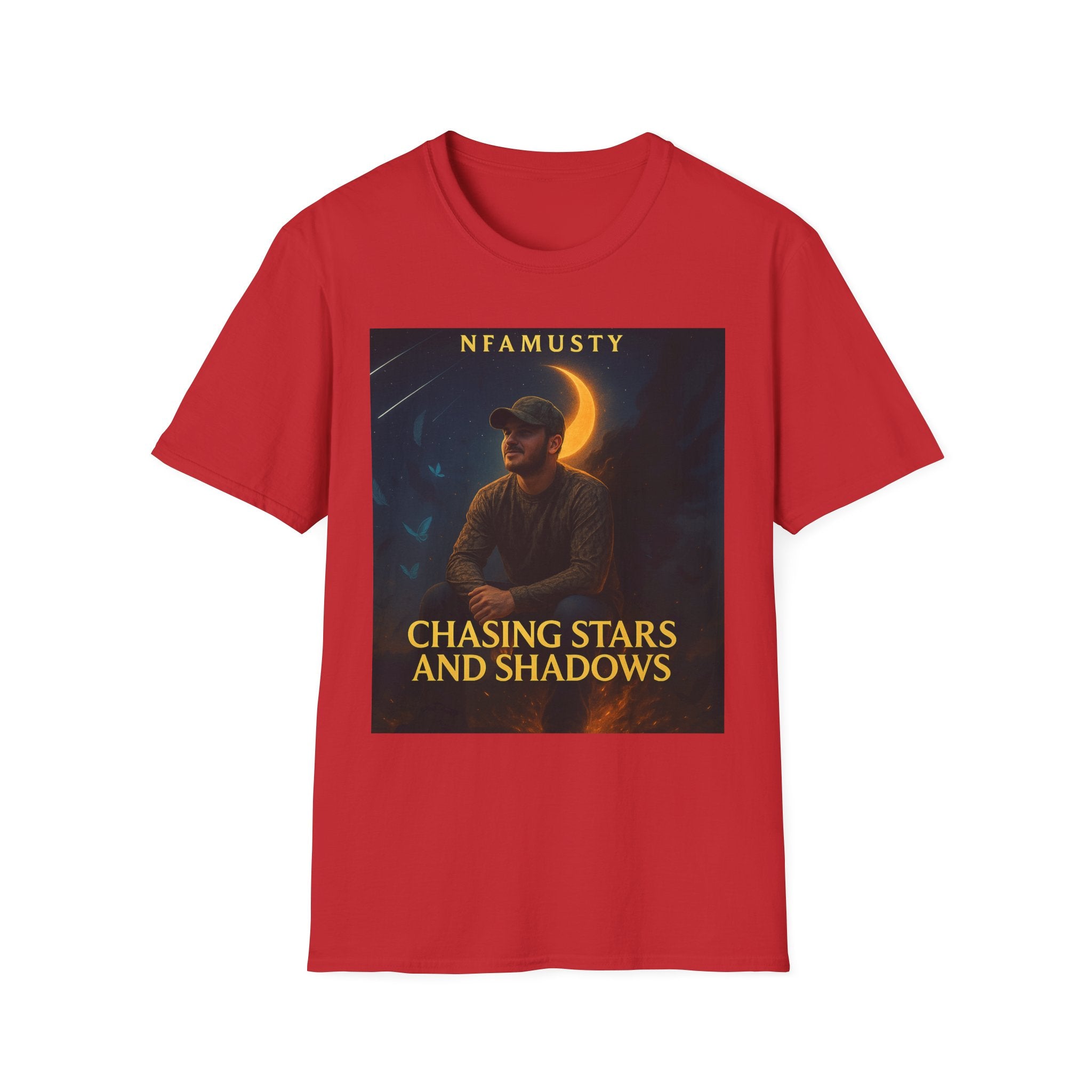 Chasing Stars and Shadows T-Shirt — Neamusty Music Cosmic Album Tee