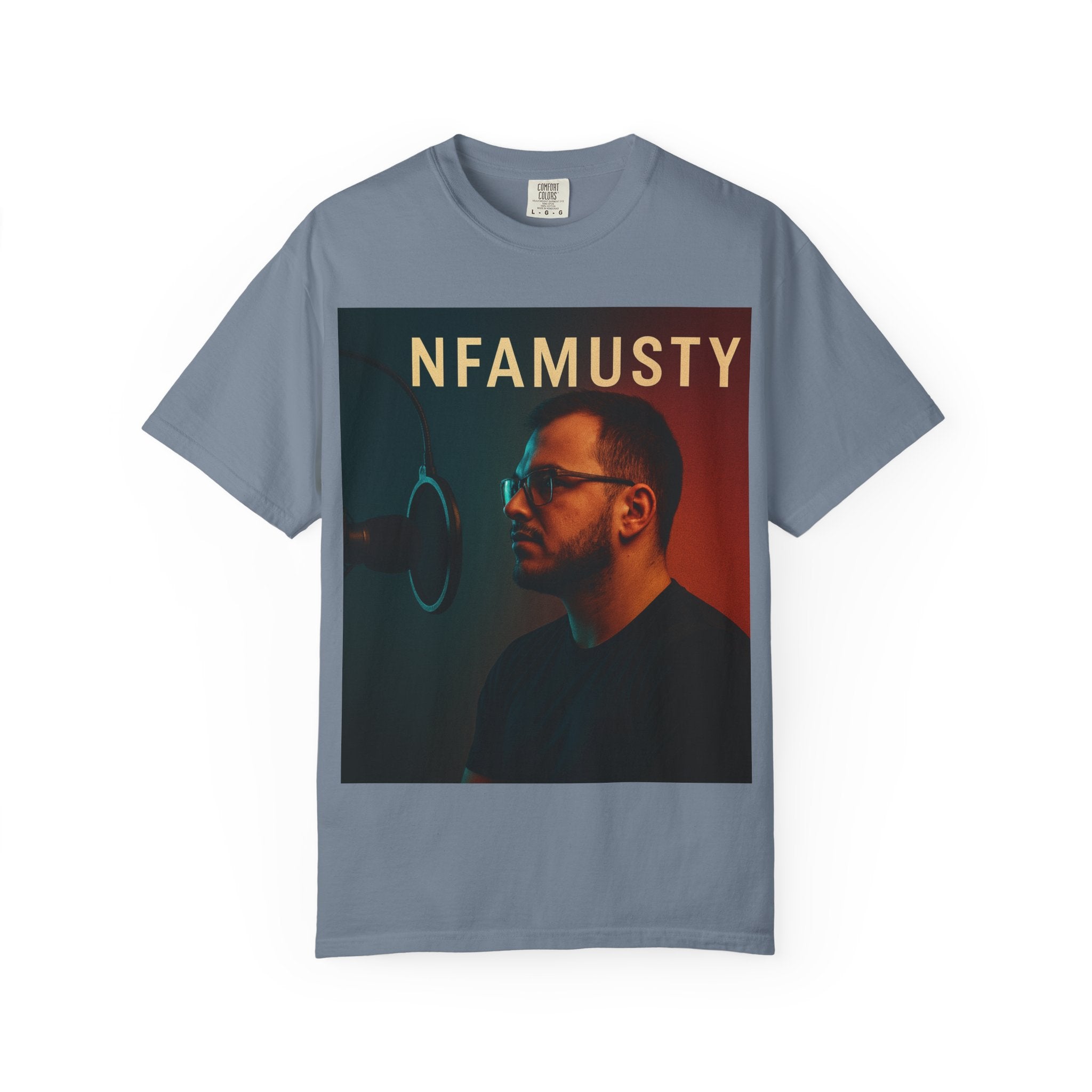 NFAMUSTY Music Artist T-Shirt — Portrait & Crown Graphic Tee