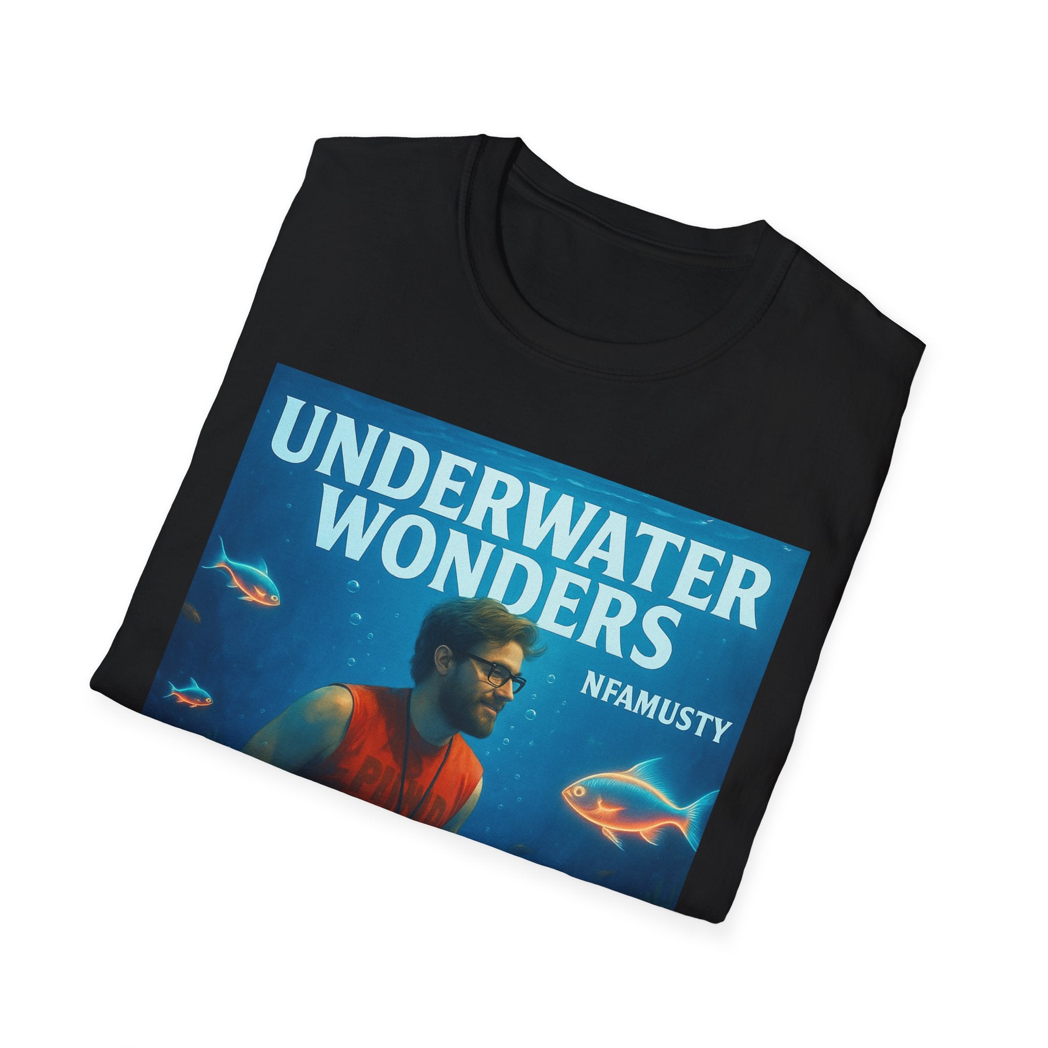 Underwater Wonders T-Shirt — 'NFAMUSTY' Retro Ocean Graphic Tee