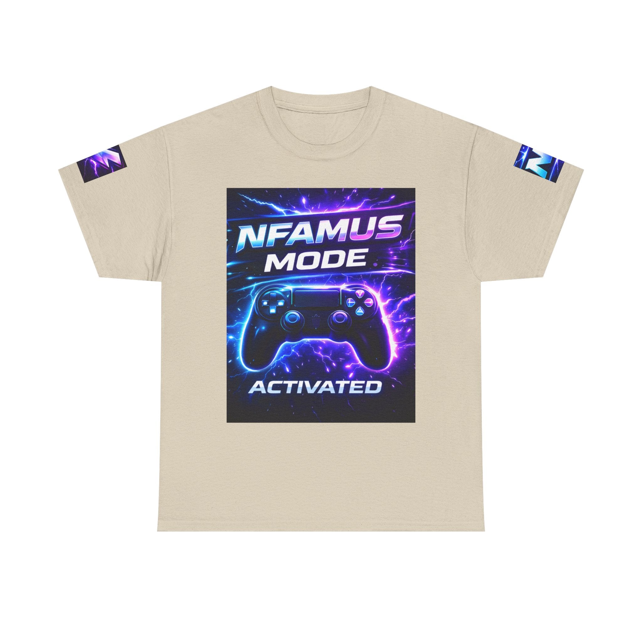 Gaming Tee — "Nfamus Mode Activated" Neon Controller Shirt
