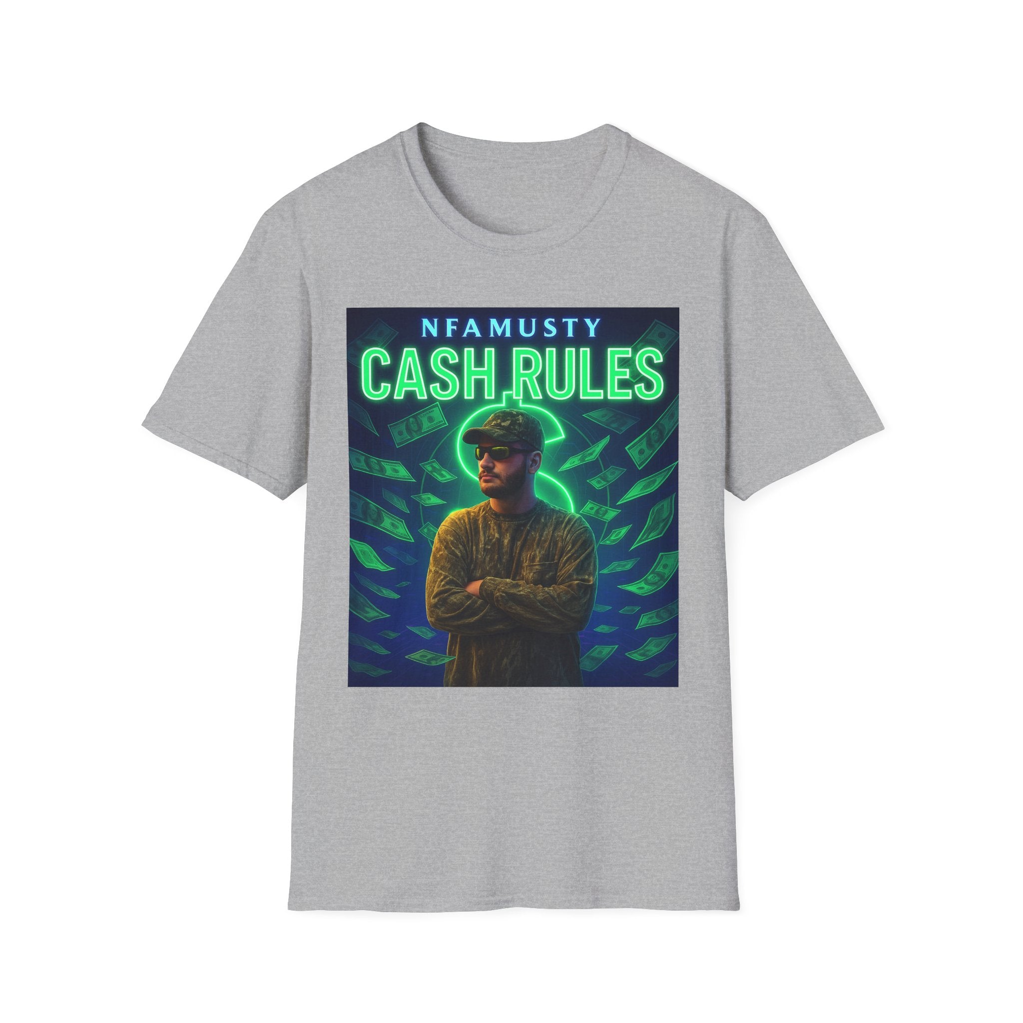 Cash Rules T‑Shirt — NFAMUSTY Music Graphic Tee
