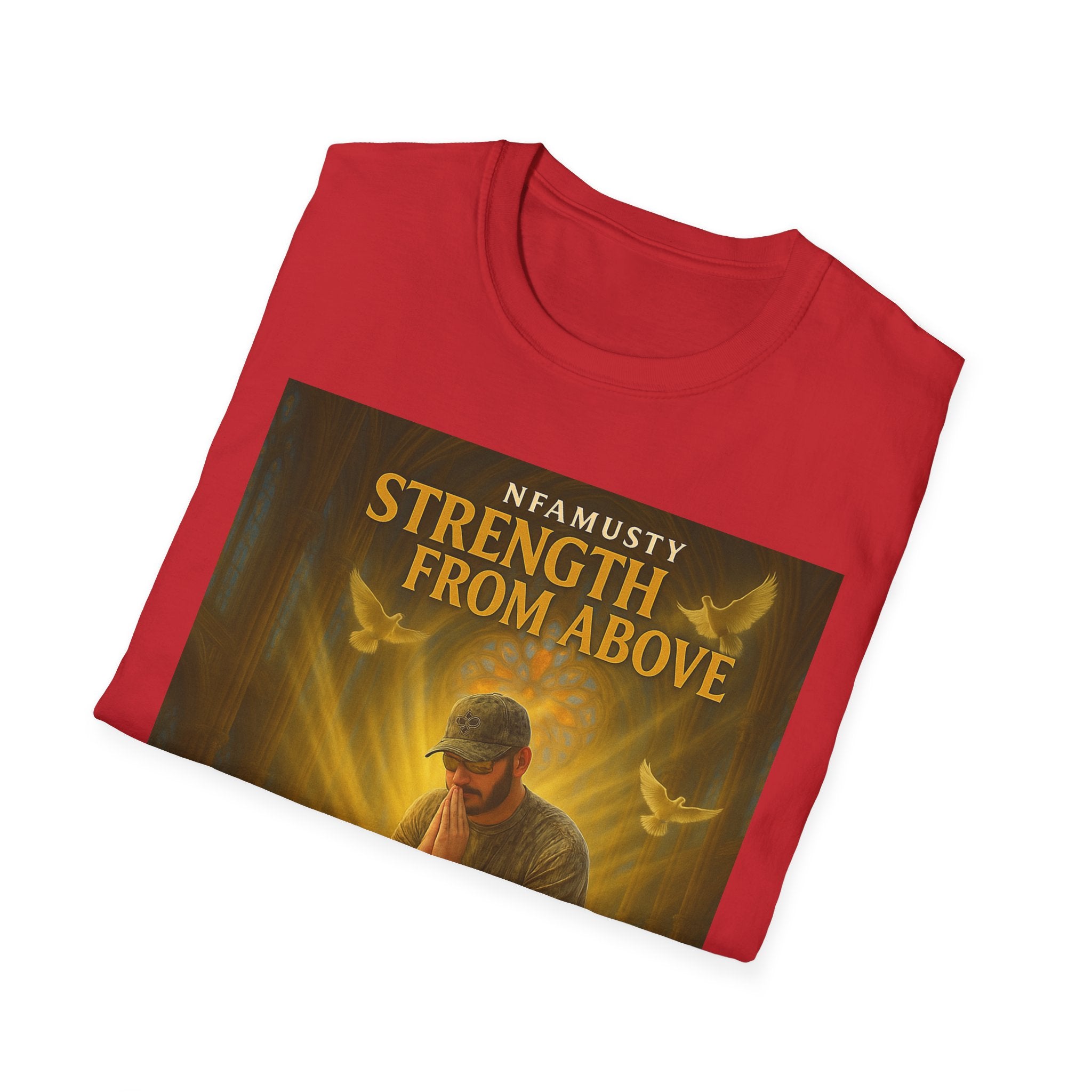 Strength From Above Prayer T‑Shirt — 'Namasty' Spiritual Graphic Tee