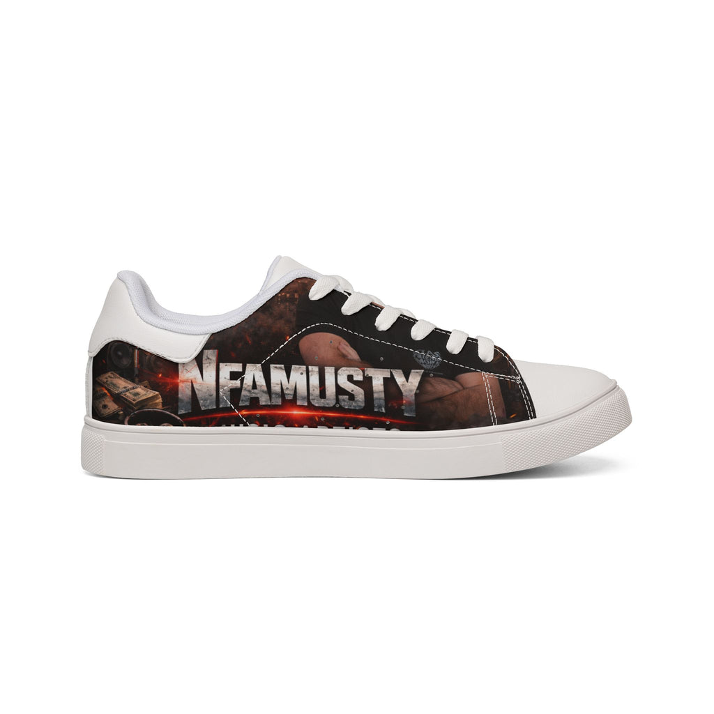 Leather Sneakers — 'NFAMUSTY Music Artists' Low-Top Casual Shoes