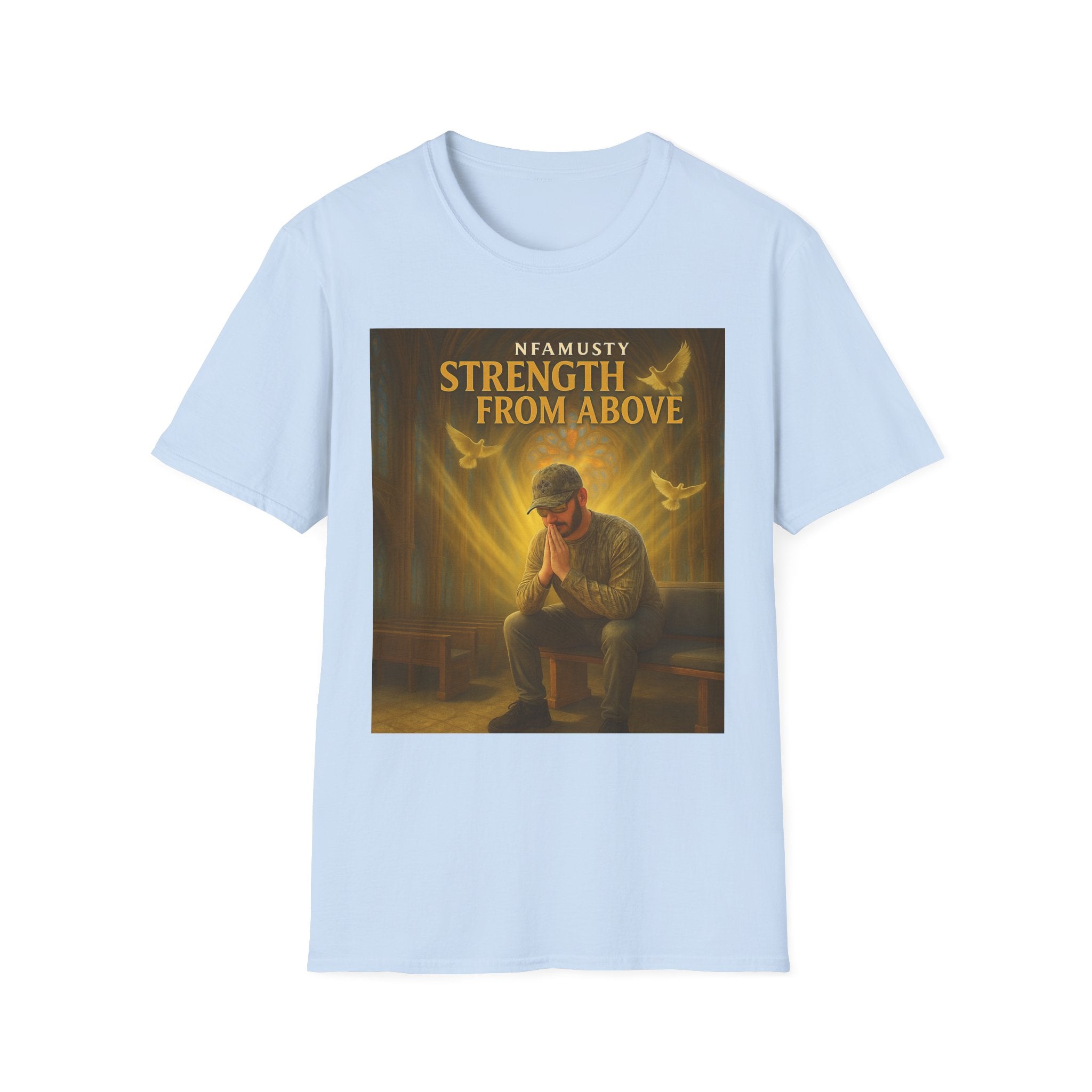 Strength From Above Prayer T‑Shirt — 'Namasty' Spiritual Graphic Tee