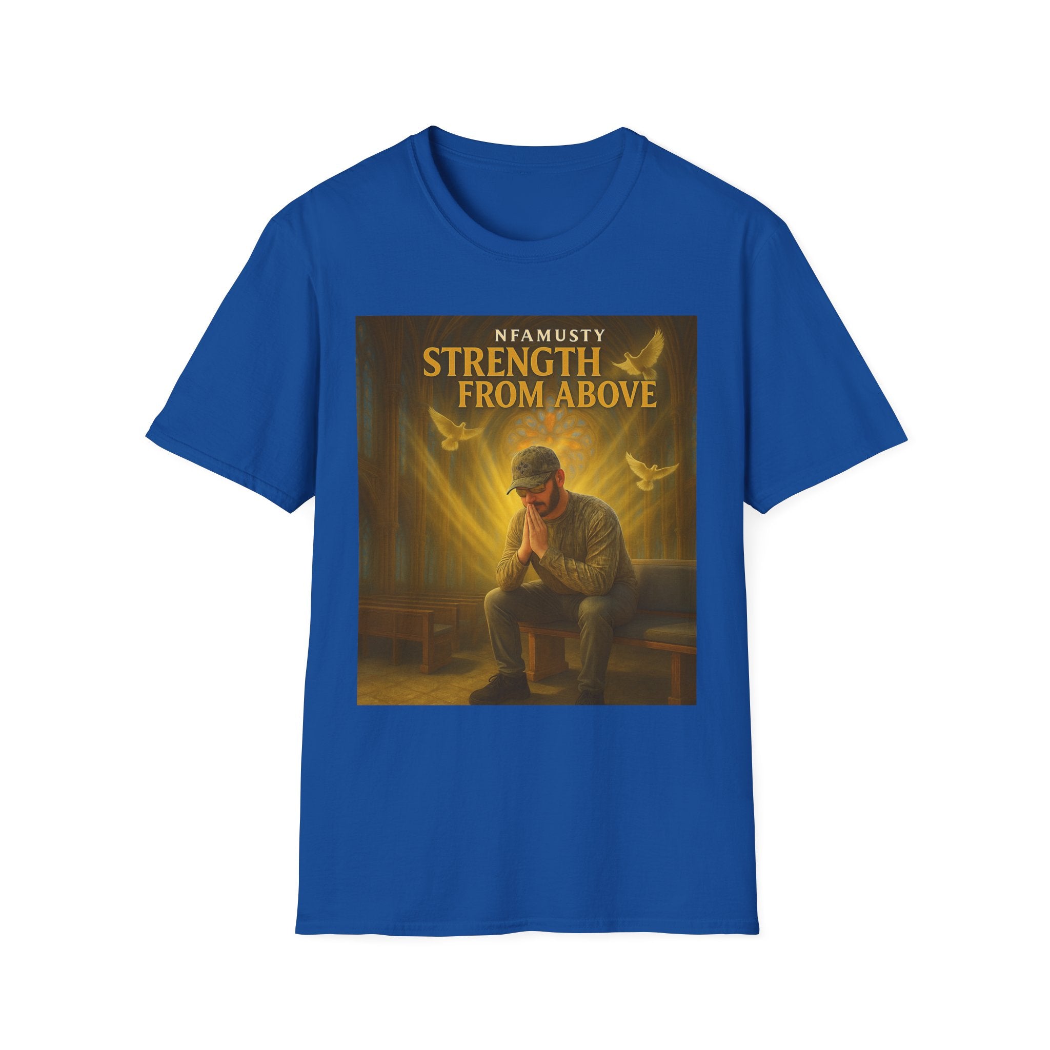 Strength From Above Prayer T‑Shirt — 'Namasty' Spiritual Graphic Tee