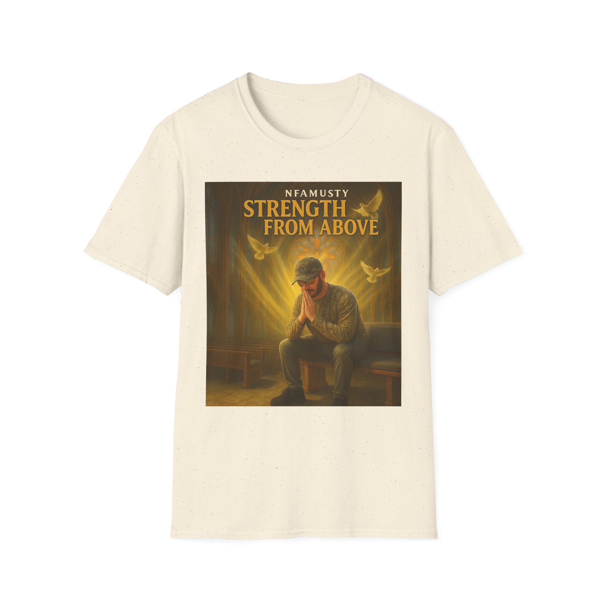 Strength From Above Prayer T‑Shirt — 'Namasty' Spiritual Graphic Tee