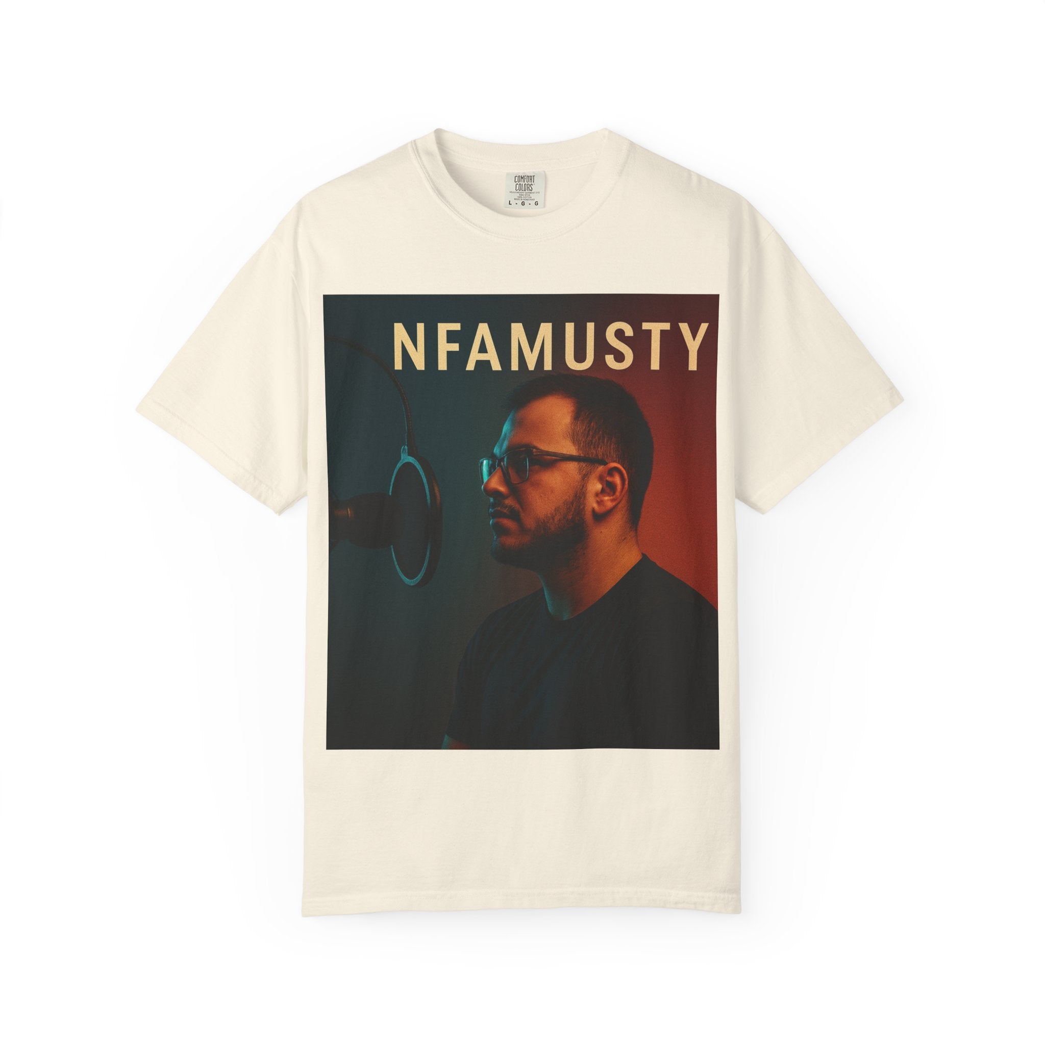 NFAMUSTY Music Artist T-Shirt — Portrait & Crown Graphic Tee