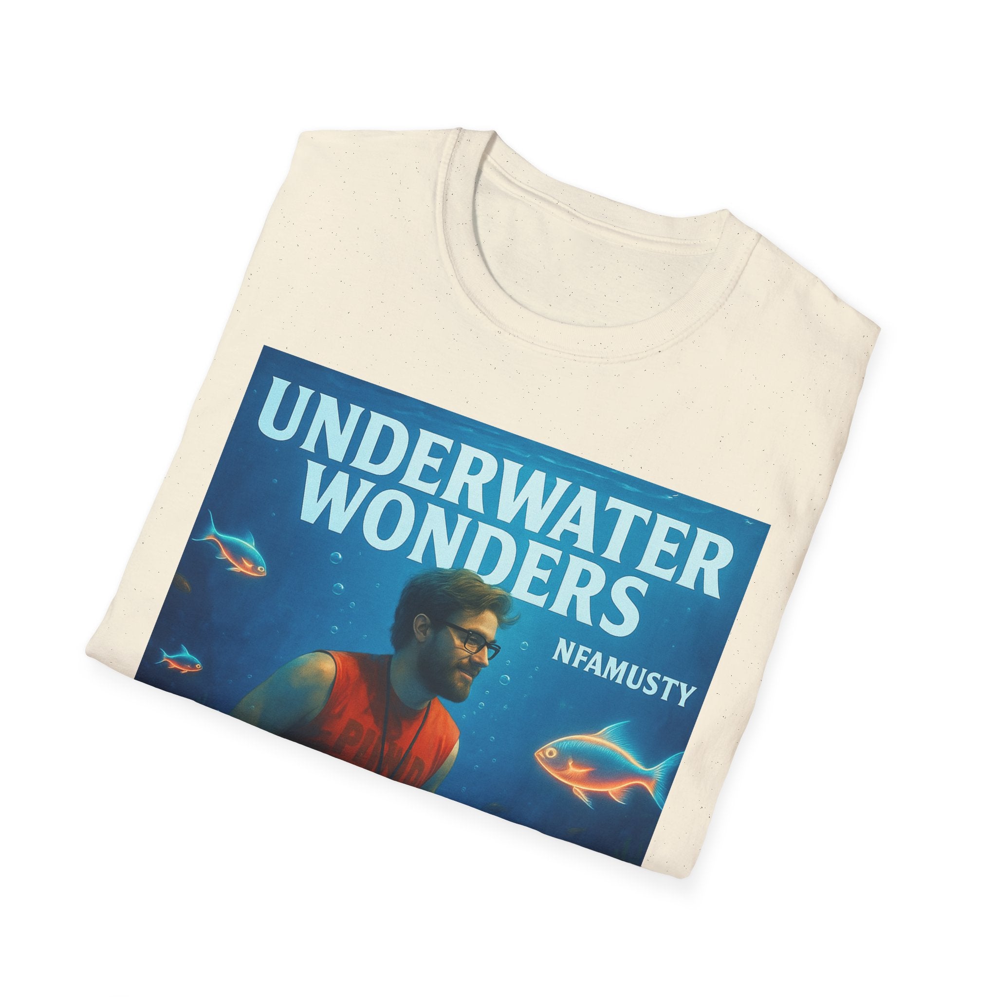 Underwater Wonders T-Shirt — 'NFAMUSTY' Retro Ocean Graphic Tee