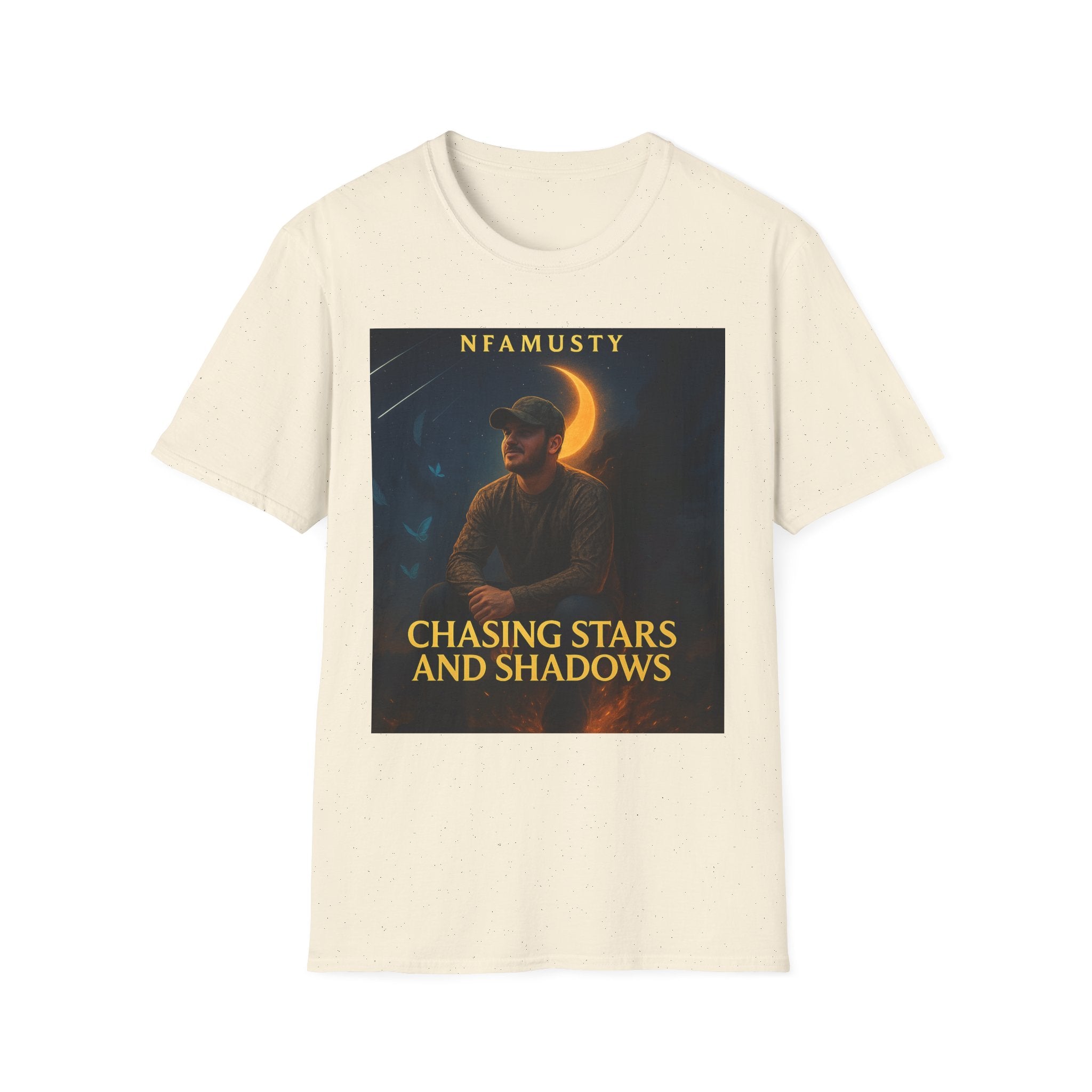 Chasing Stars and Shadows T-Shirt — Neamusty Music Cosmic Album Tee