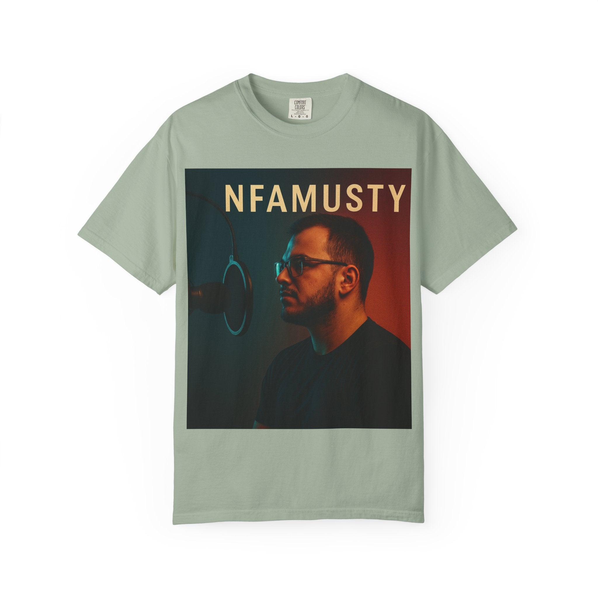 NFAMUSTY Music Artist T-Shirt — Portrait & Crown Graphic Tee