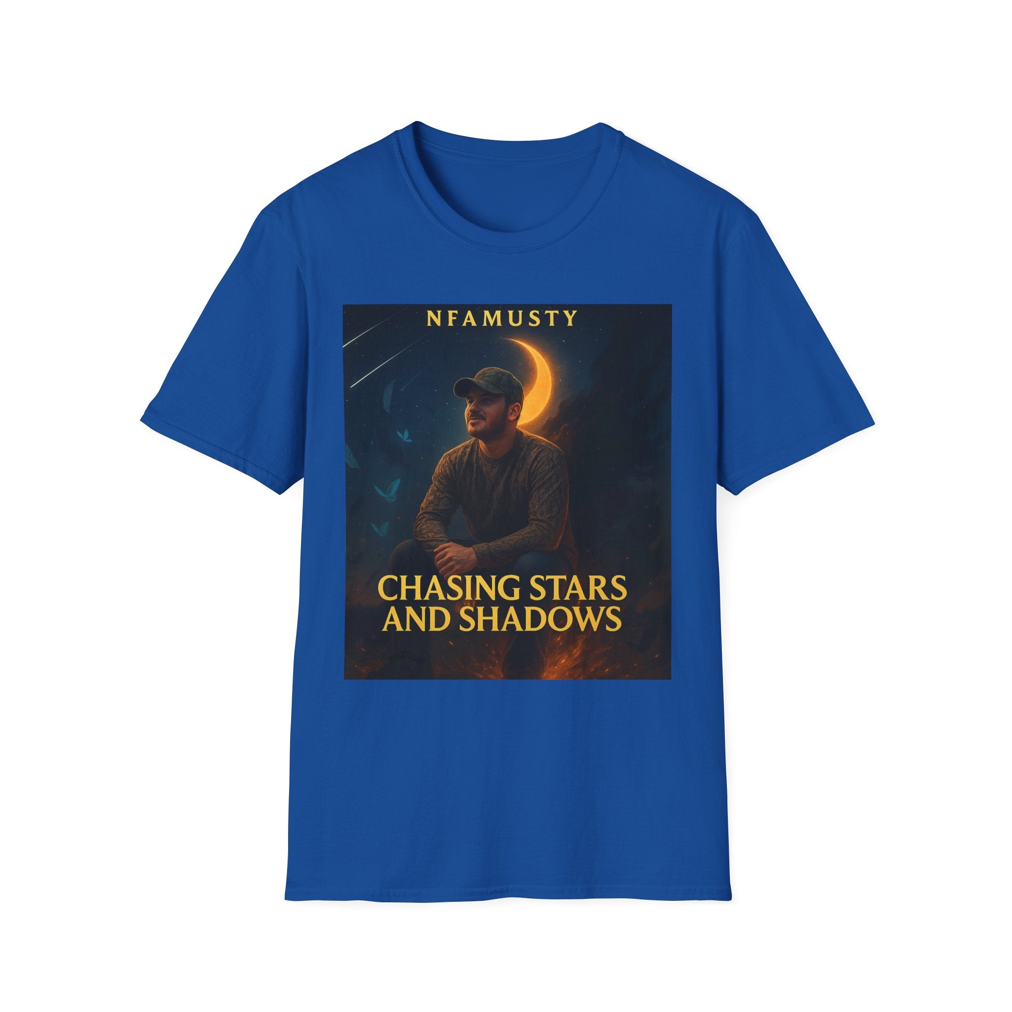 Chasing Stars and Shadows T-Shirt — Neamusty Music Cosmic Album Tee