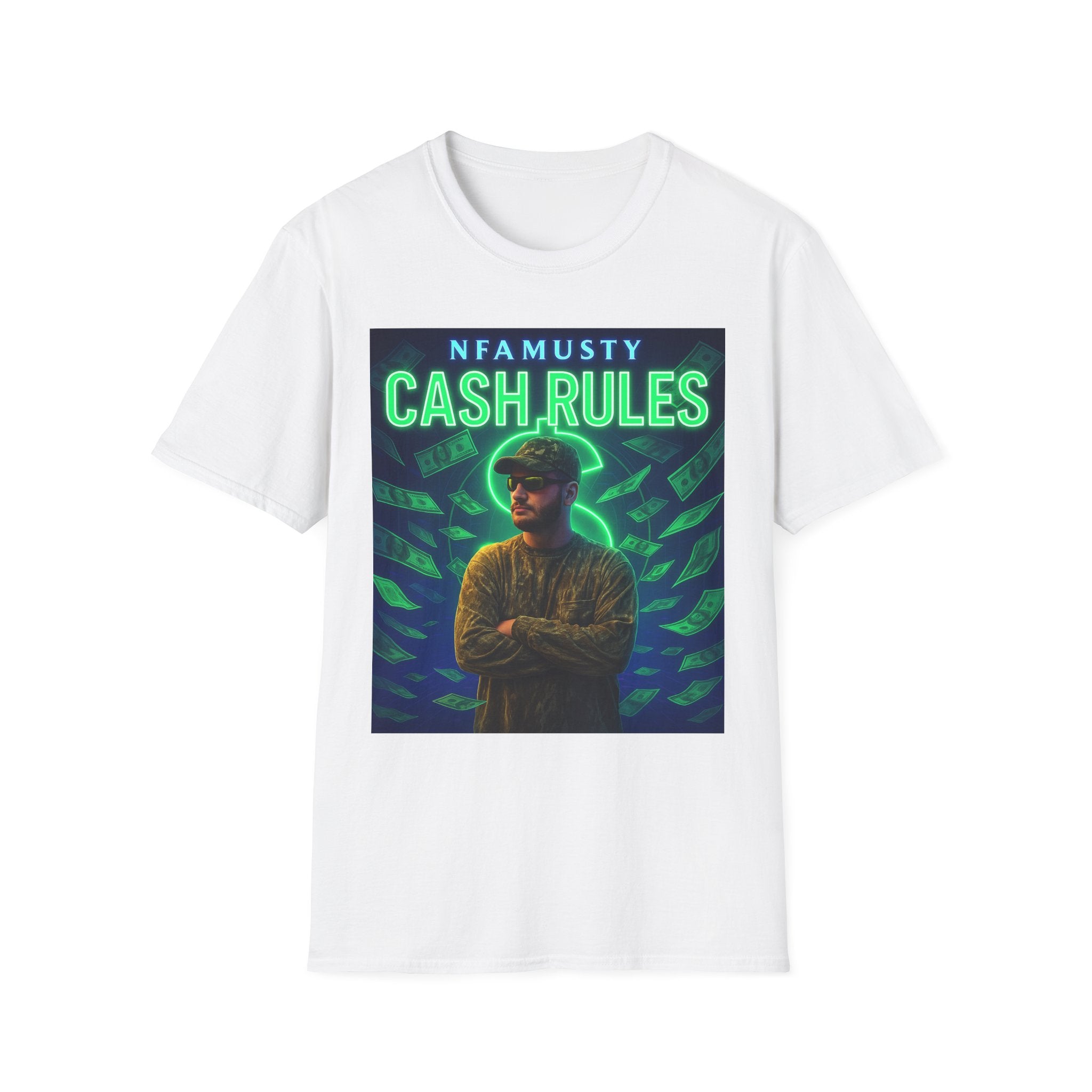 Cash Rules T‑Shirt — NFAMUSTY Music Graphic Tee