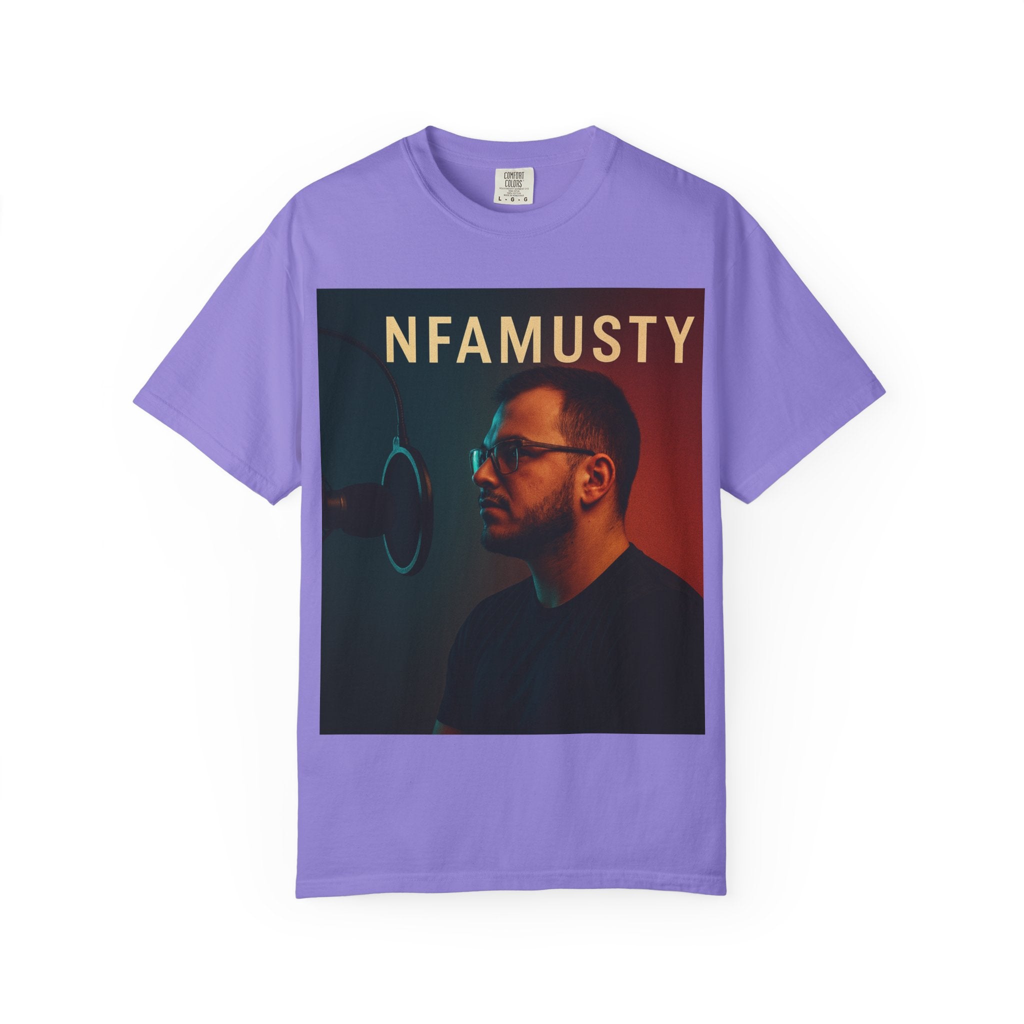 NFAMUSTY Music Artist T-Shirt — Portrait & Crown Graphic Tee