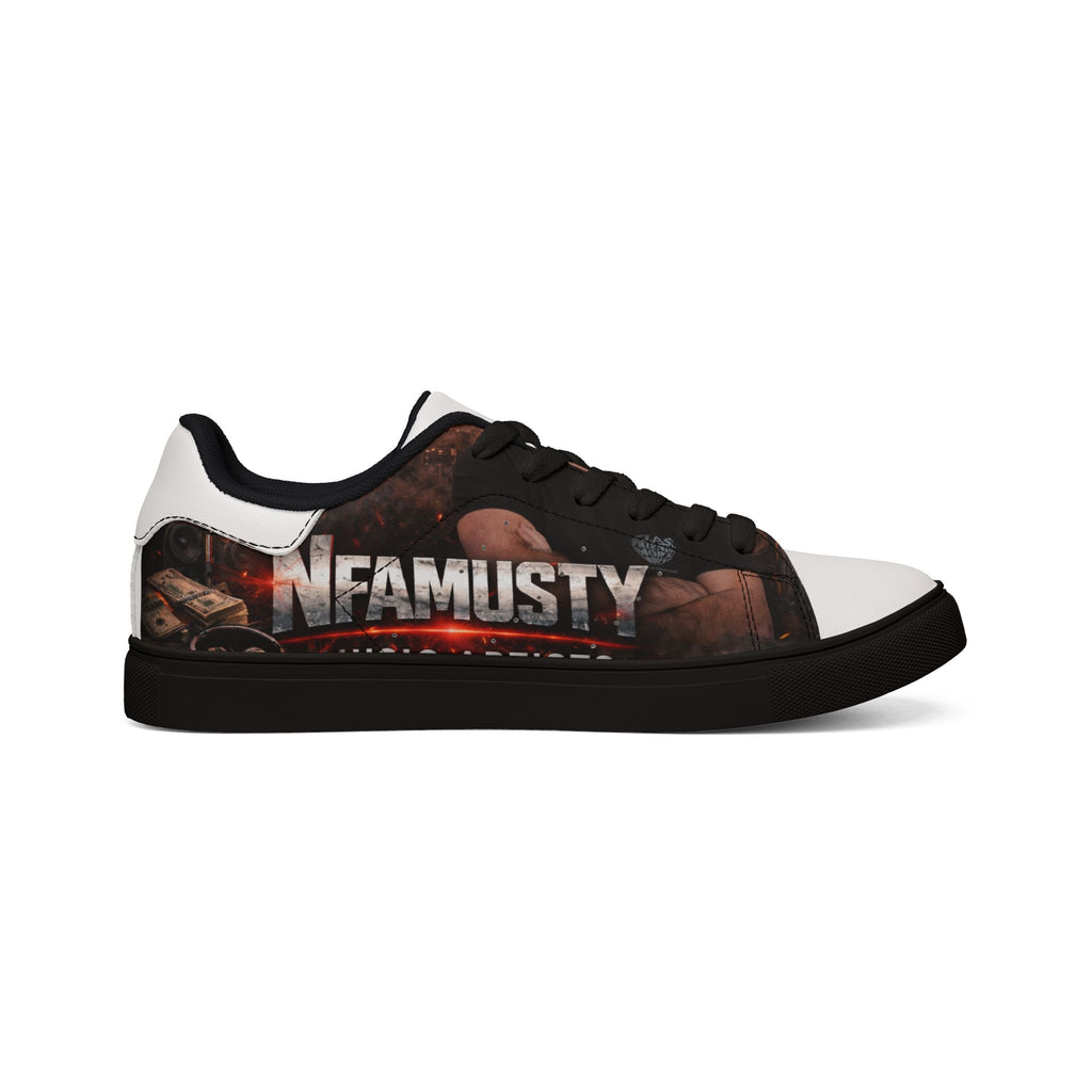 Leather Sneakers — 'NFAMUSTY Music Artists' Low-Top Casual Shoes