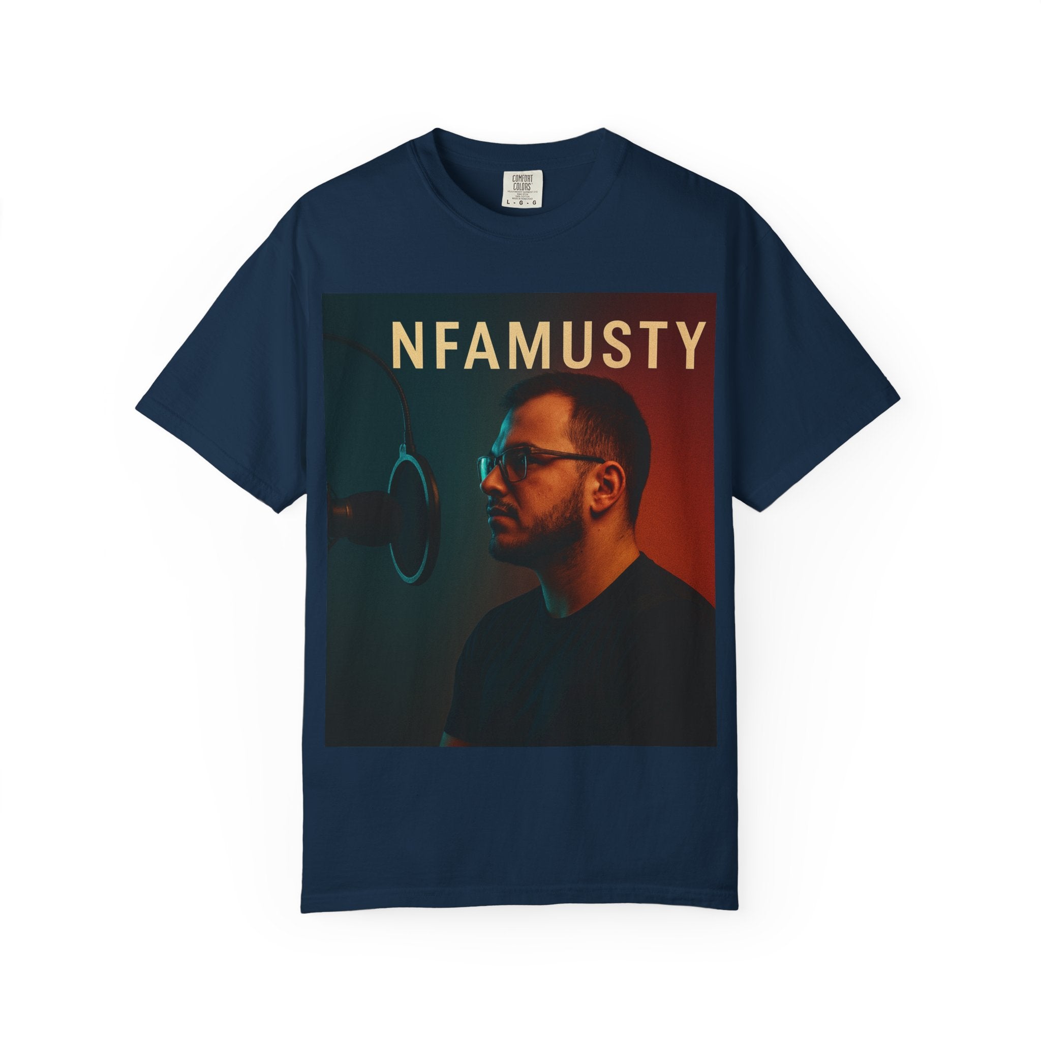 NFAMUSTY Music Artist T-Shirt — Portrait & Crown Graphic Tee