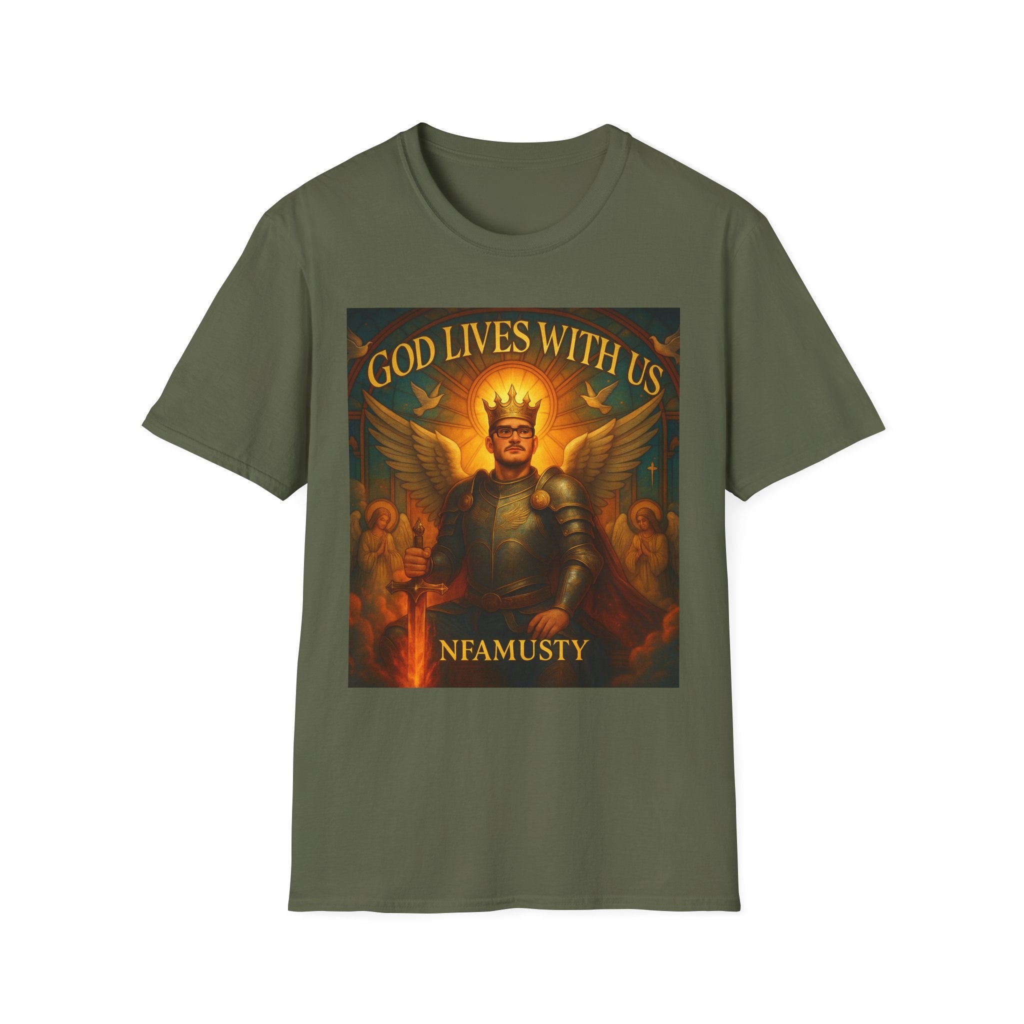 Nfamusty God Lives with us tee