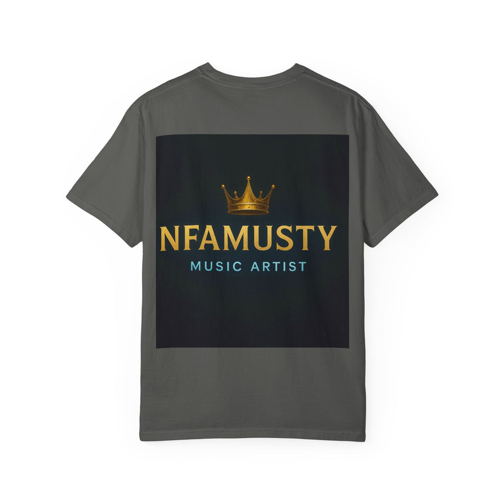NFAMUSTY Music Artist T-Shirt — Portrait & Crown Graphic Tee