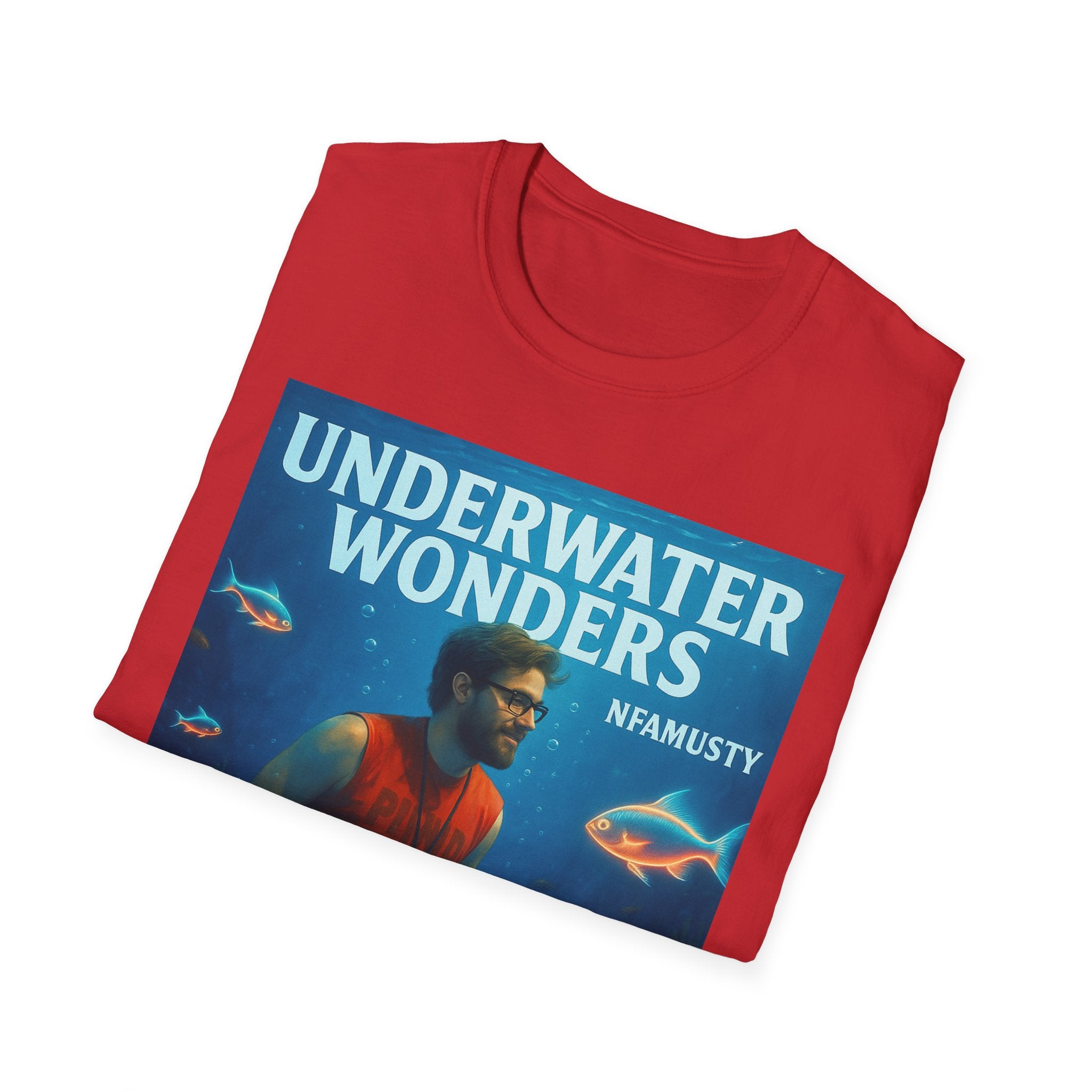 Underwater Wonders T-Shirt — 'NFAMUSTY' Retro Ocean Graphic Tee