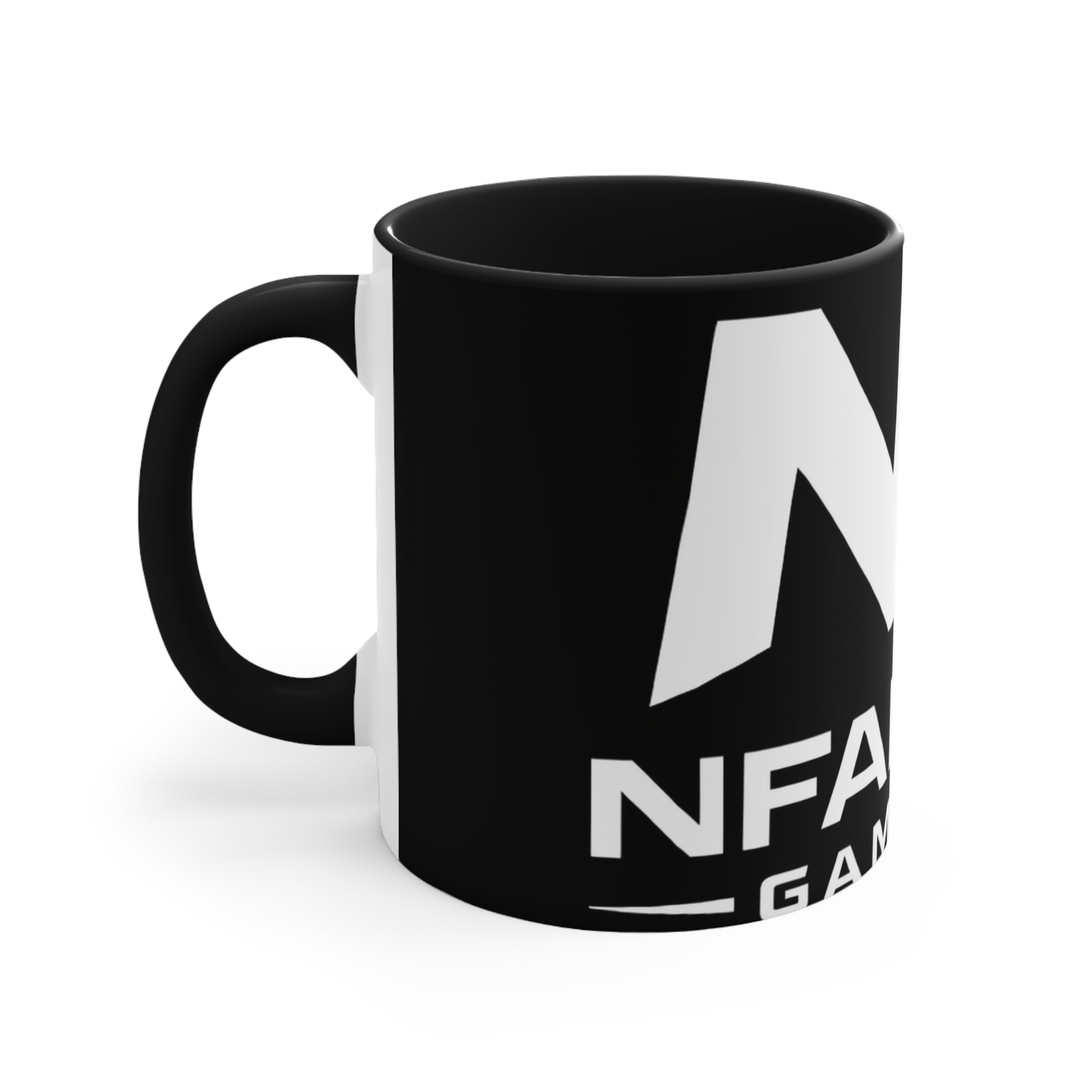 Accent Mug — NFAmusiC Gaming Logo Pink Interior & Handle