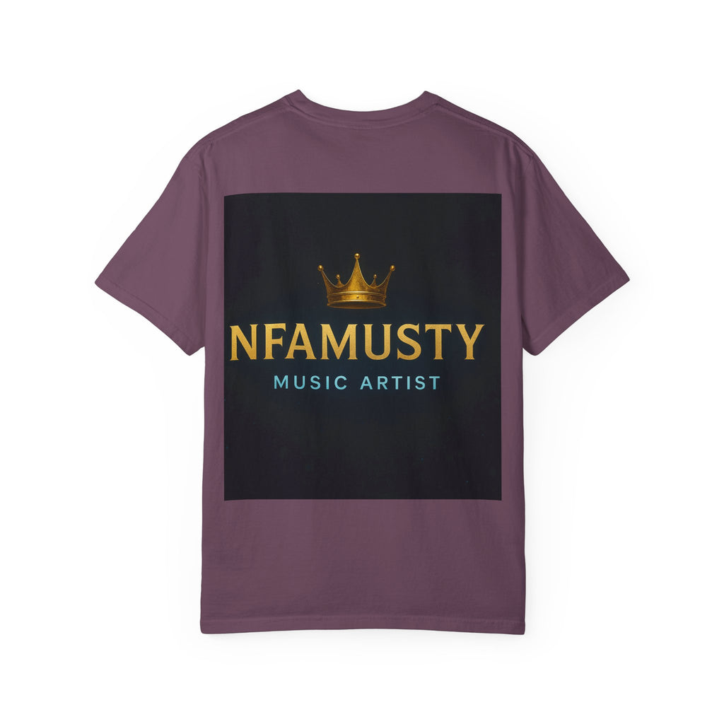 NFAMUSTY Music Artist T-Shirt — Portrait & Crown Graphic Tee