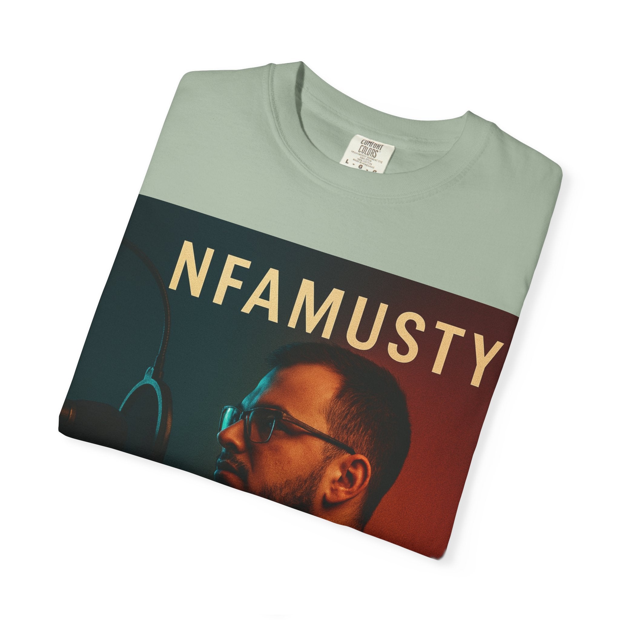 NFAMUSTY Music Artist T-Shirt — Portrait & Crown Graphic Tee