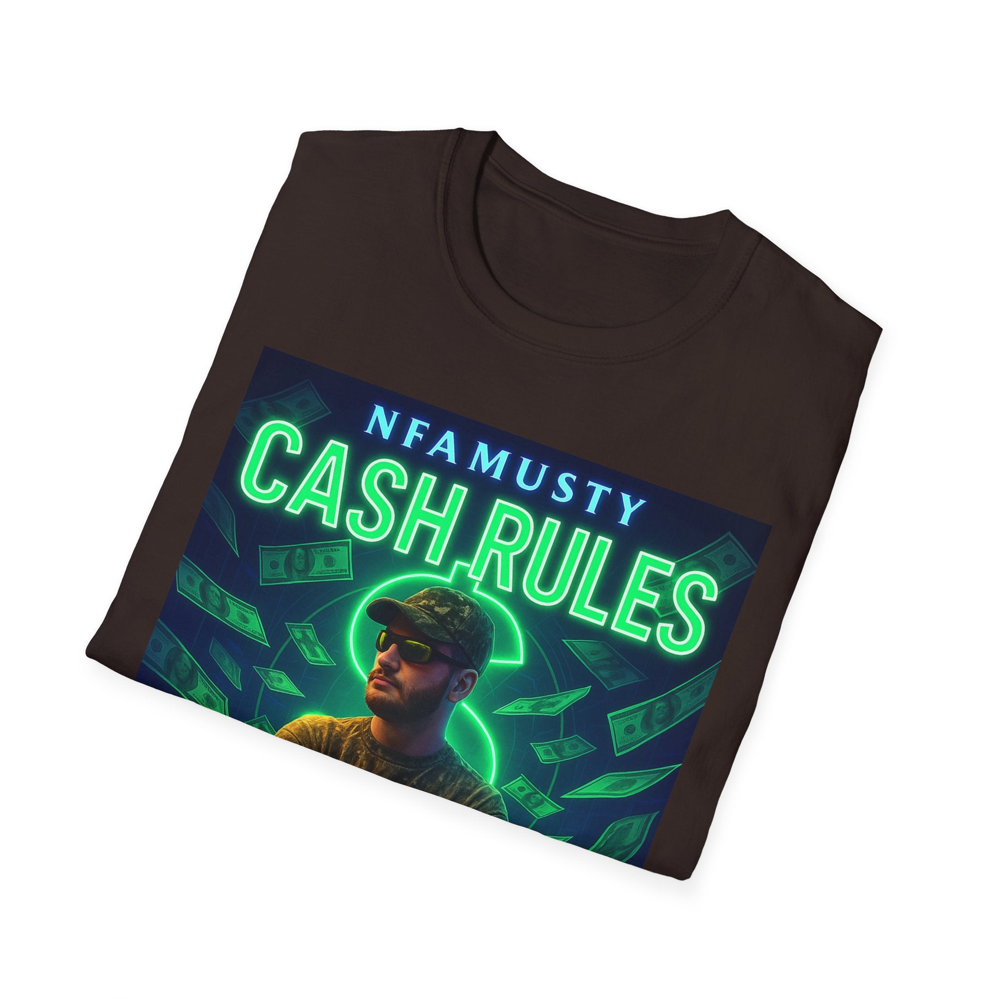 Cash Rules T‑Shirt — NFAMUSTY Music Graphic Tee