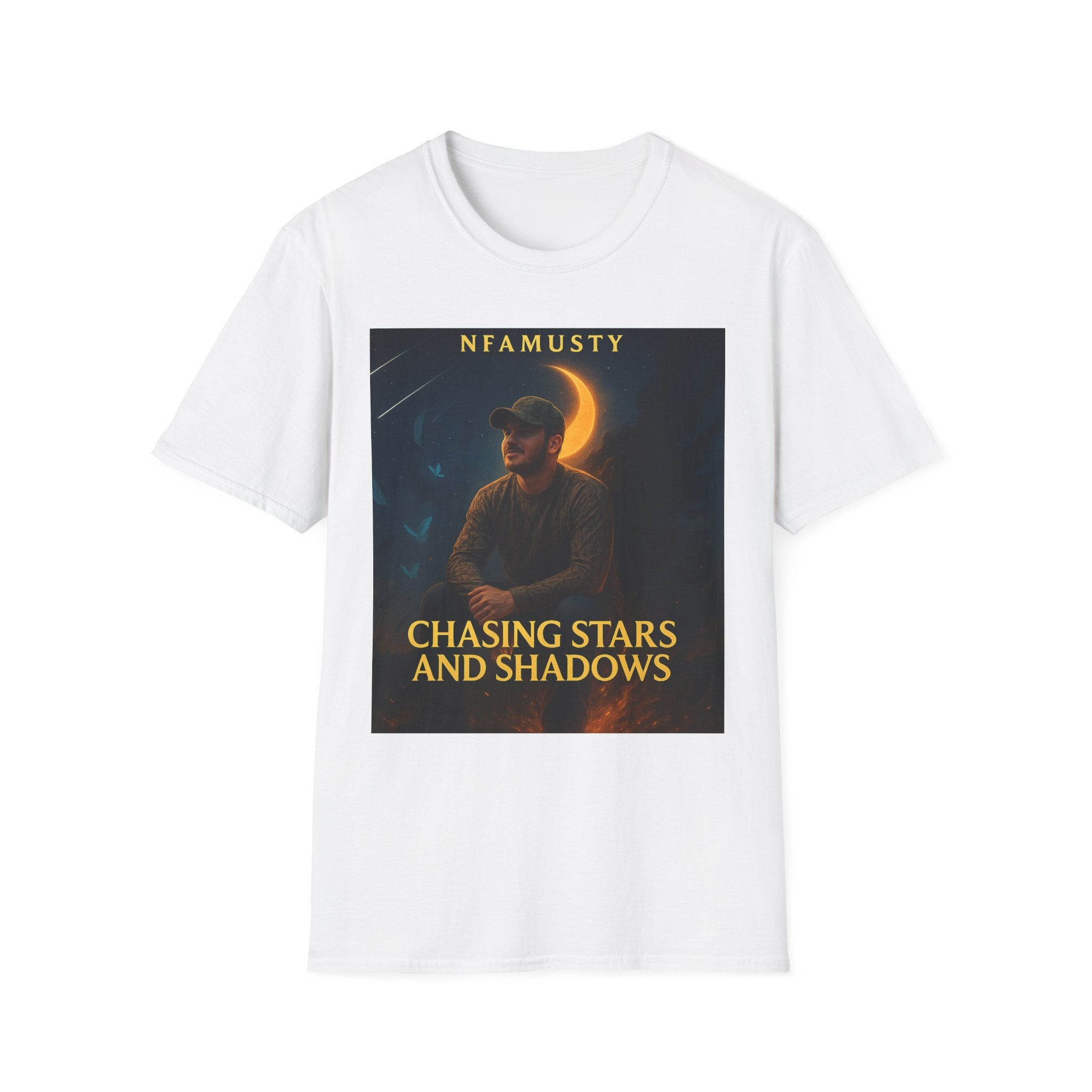 Chasing Stars and Shadows T-Shirt — Neamusty Music Cosmic Album Tee