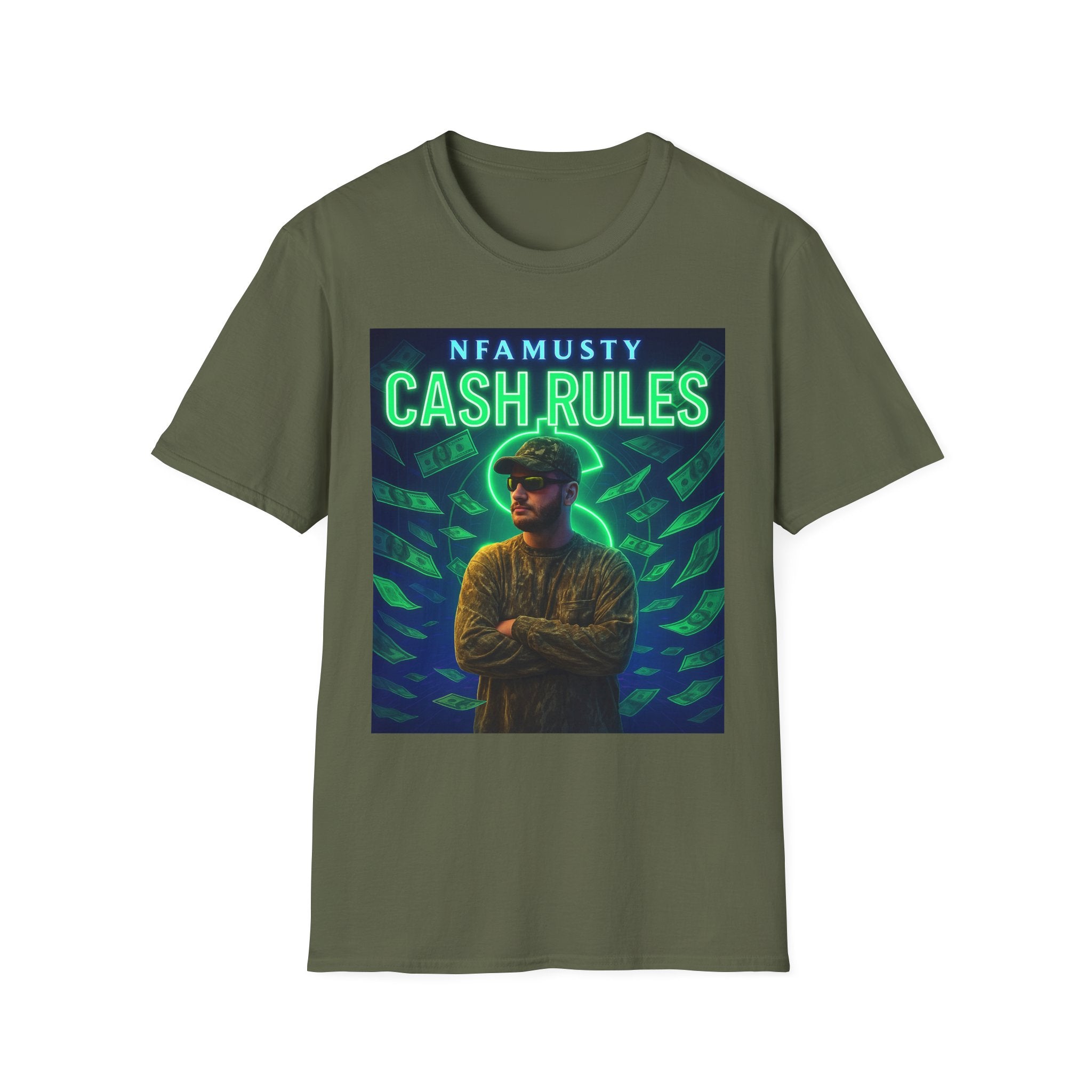 Cash Rules T‑Shirt — NFAMUSTY Music Graphic Tee